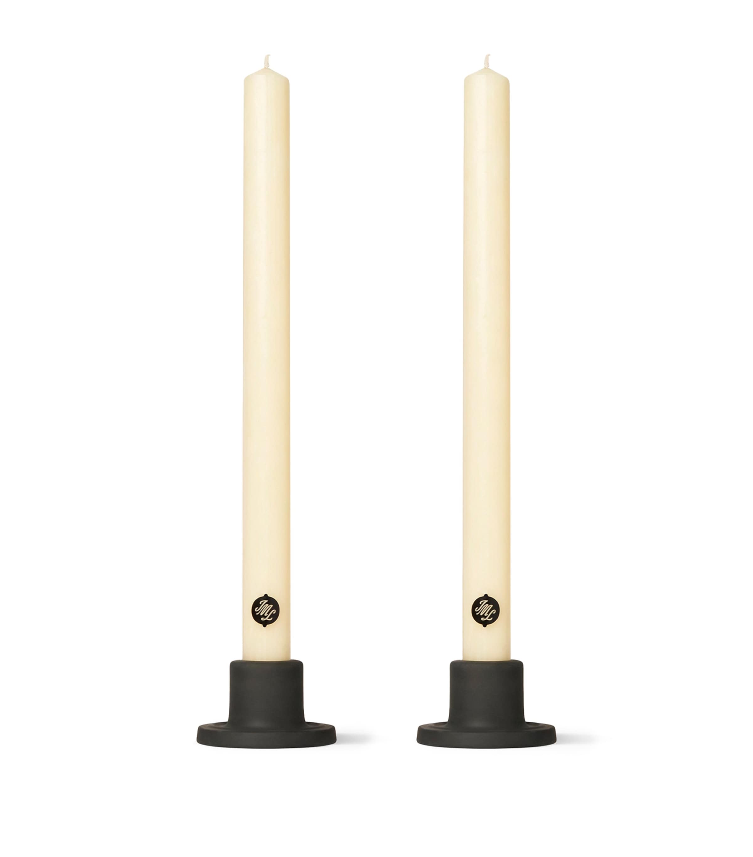 Set of 2 Grapefruit & Rosemary Townhouse Dining Candles with Holders