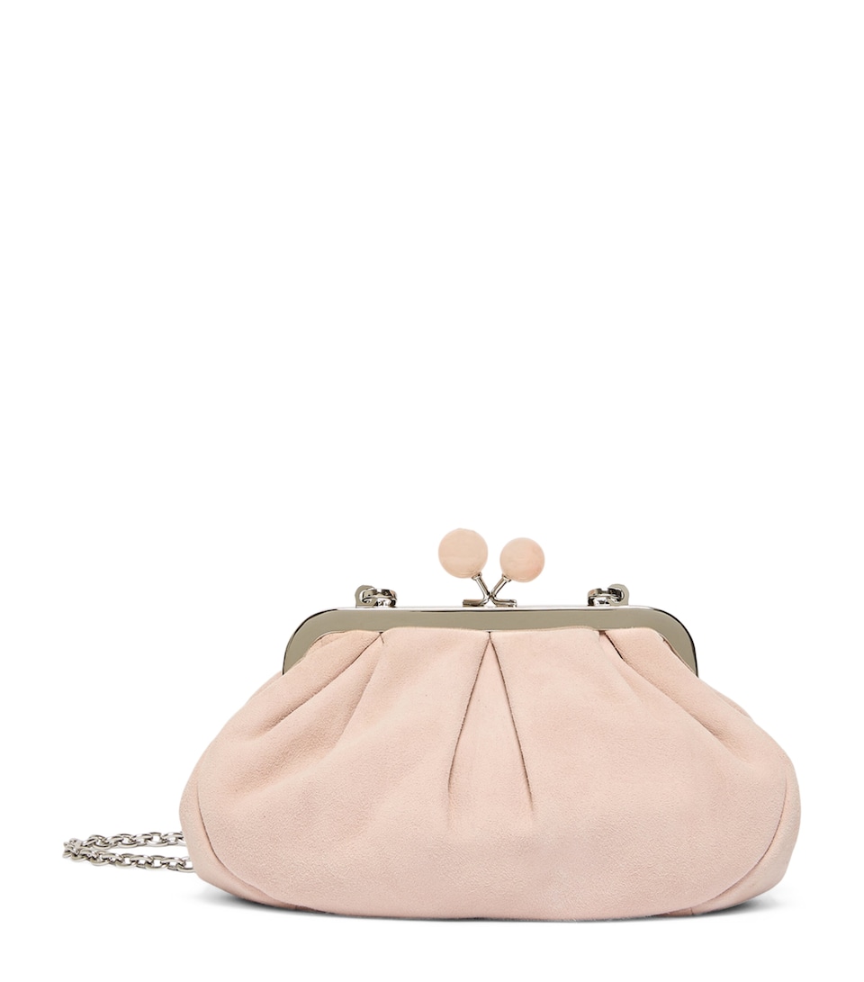 Weekend Max Mara Suede Pasticcino Clutch Bag Powder