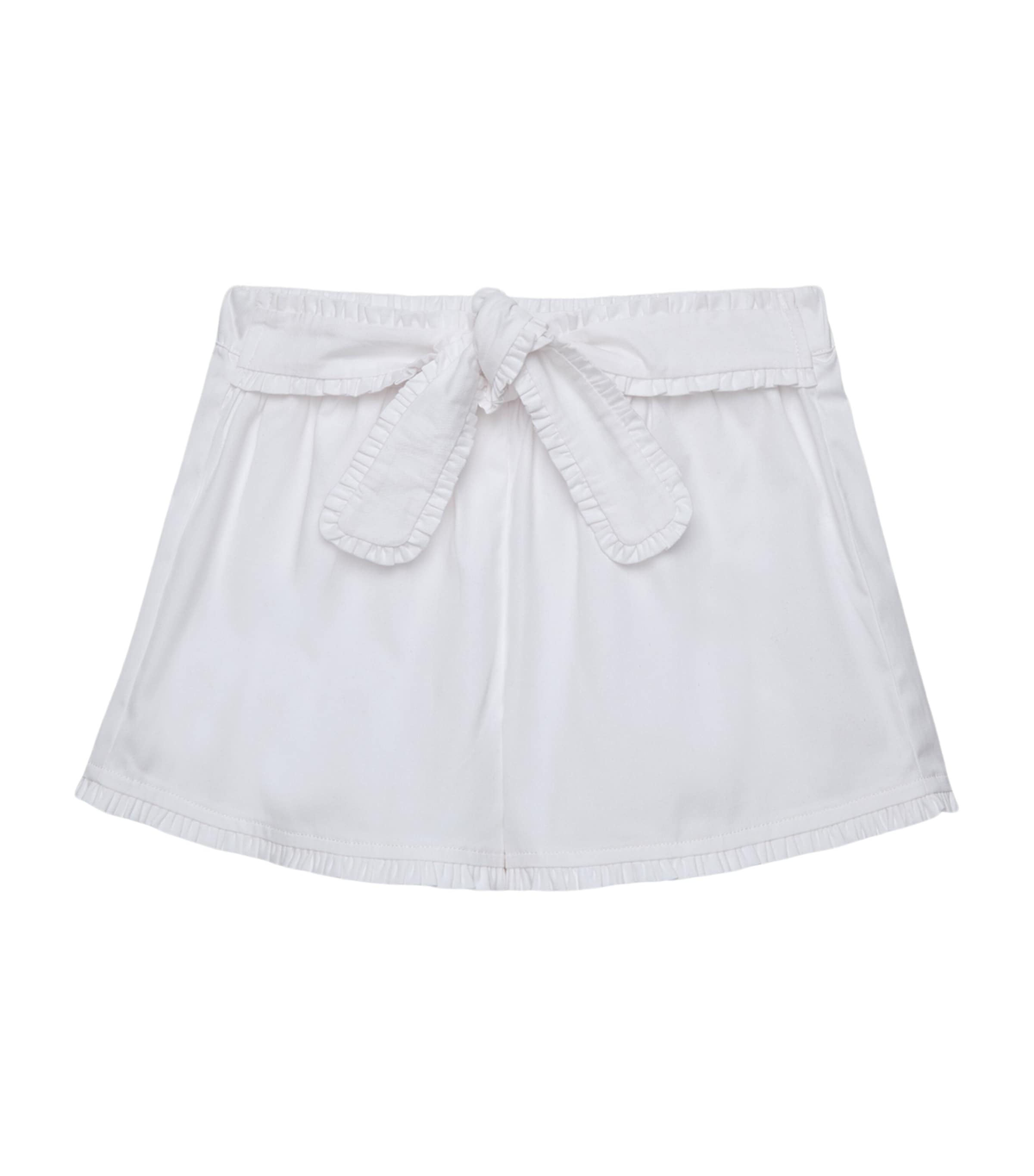 Trotters Cotton Frilled Shorts (6-11 Years) White