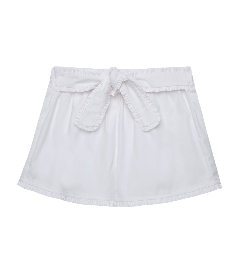 Trotters Cotton Frilled Shorts (6-11 Years) White
