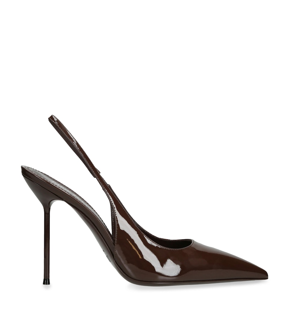 Paris Texas Patent Leather Lidia Slingback Pumps 105 Brown