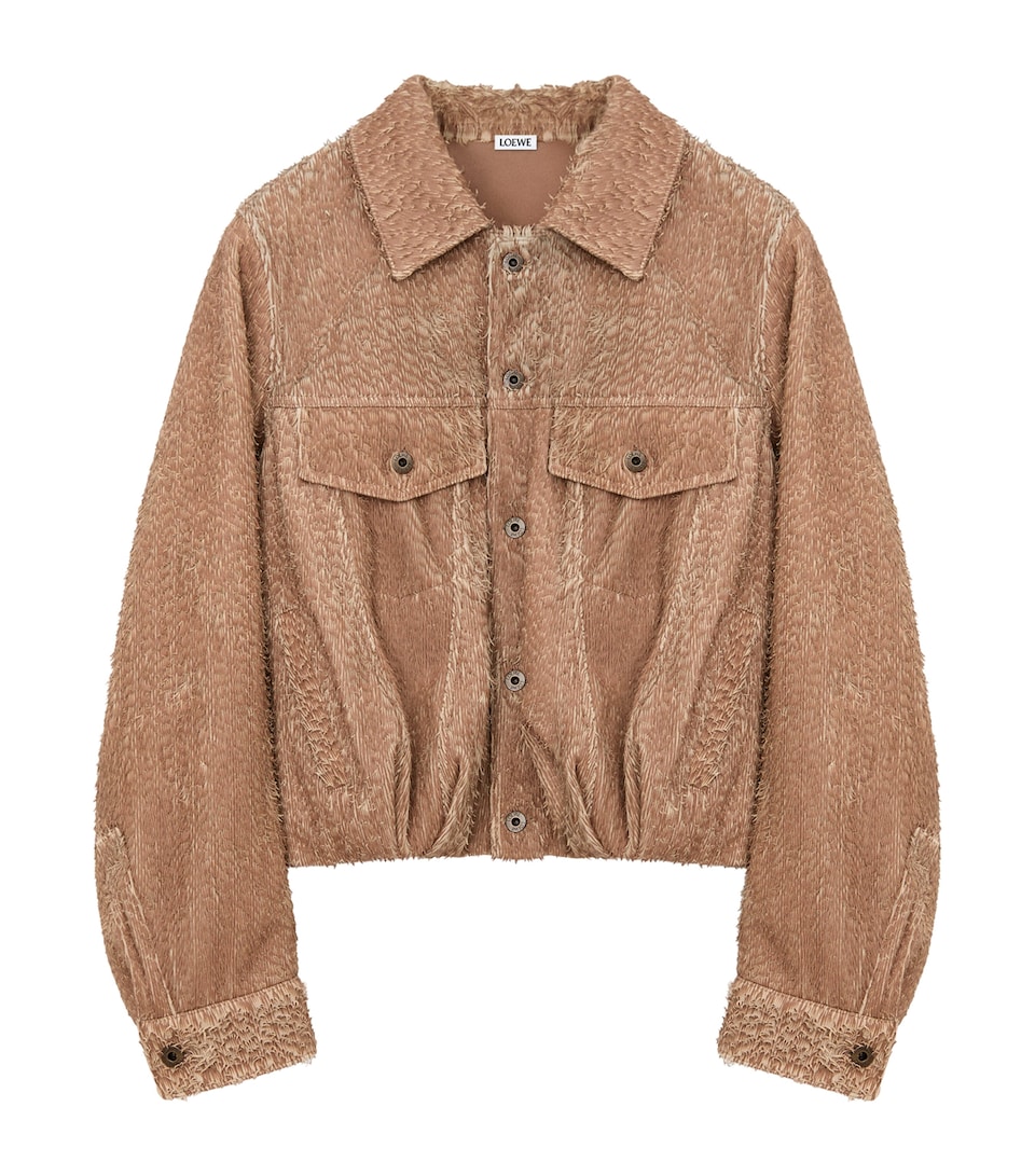 Textured Lambskin Oversized Jacket