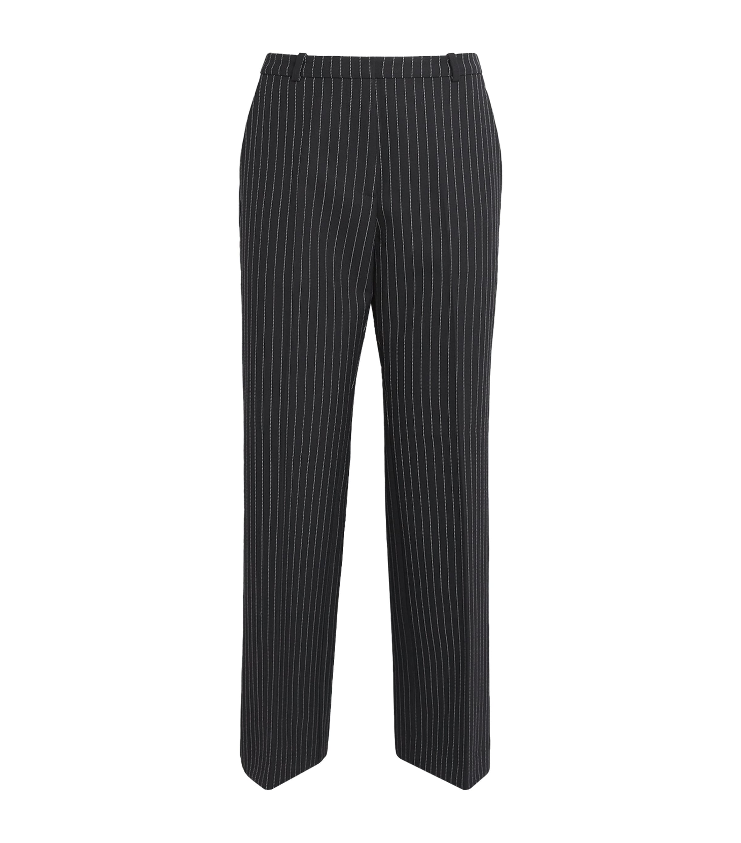 ANINE BING Womens Pinstripe Wide-Leg Thomas Trousers