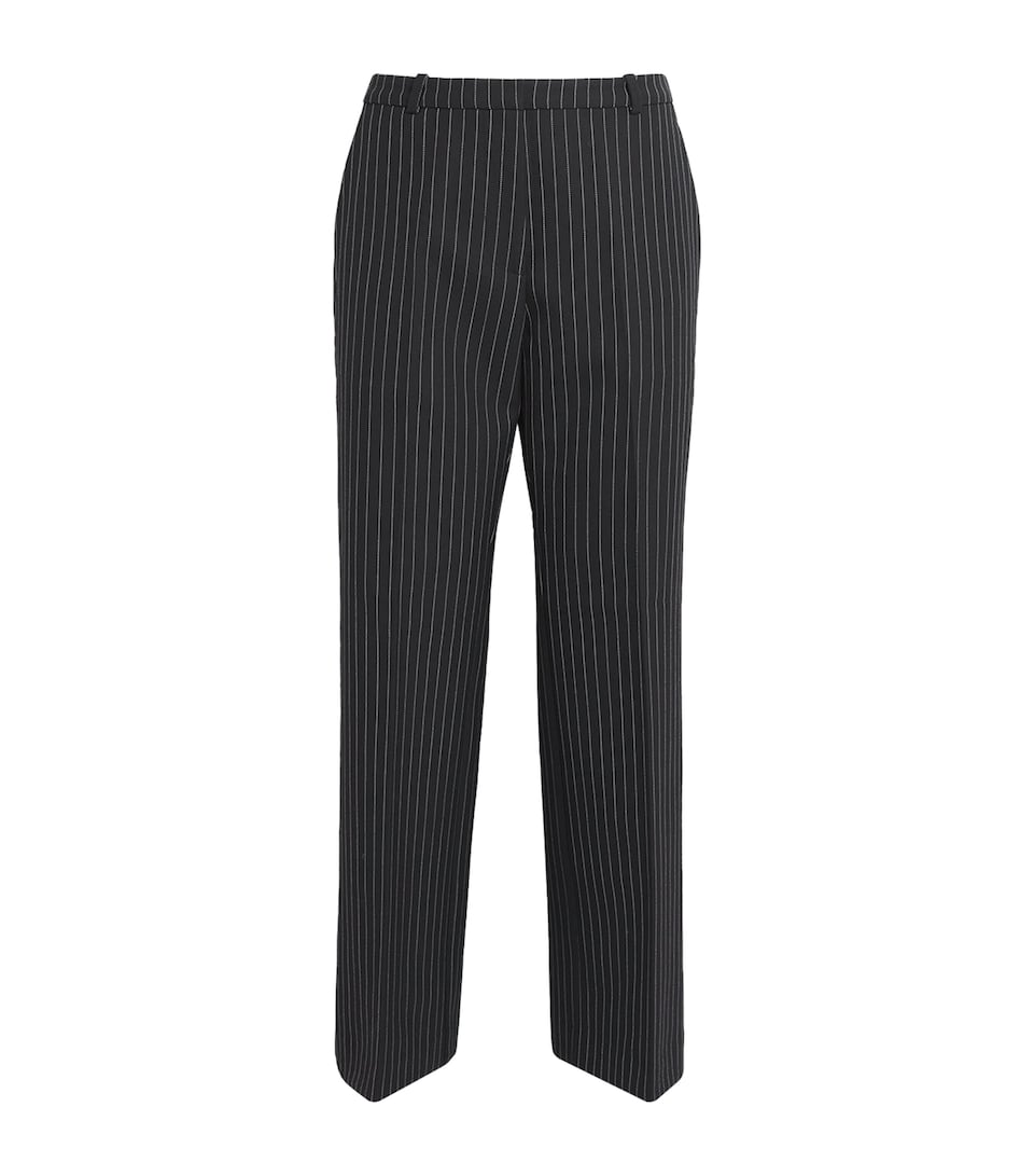 ANINE BING Womens Pinstripe Wide-Leg Thomas Trousers