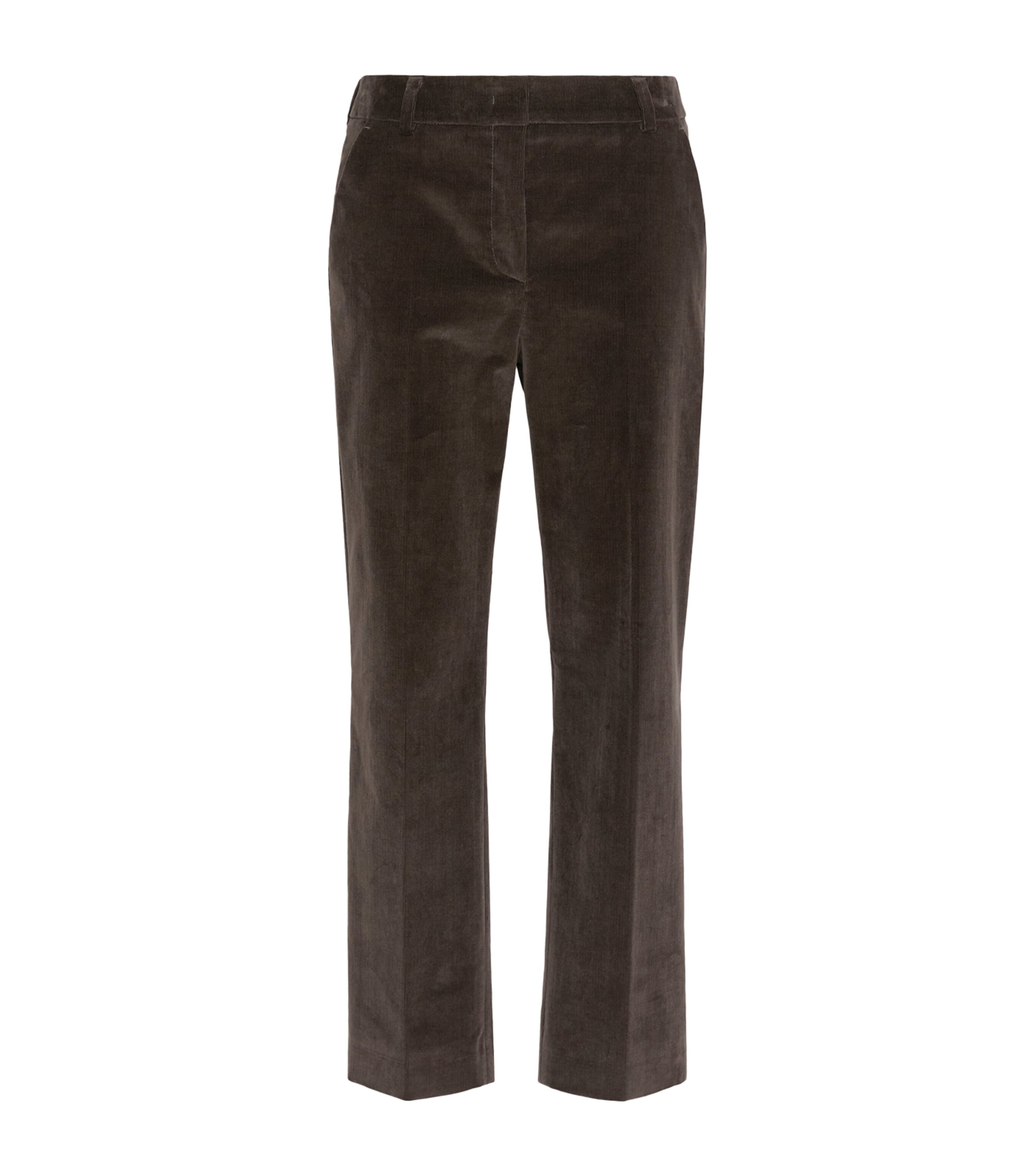 Weekend Max Mara Womens Corduroy Trousers Dark Brown