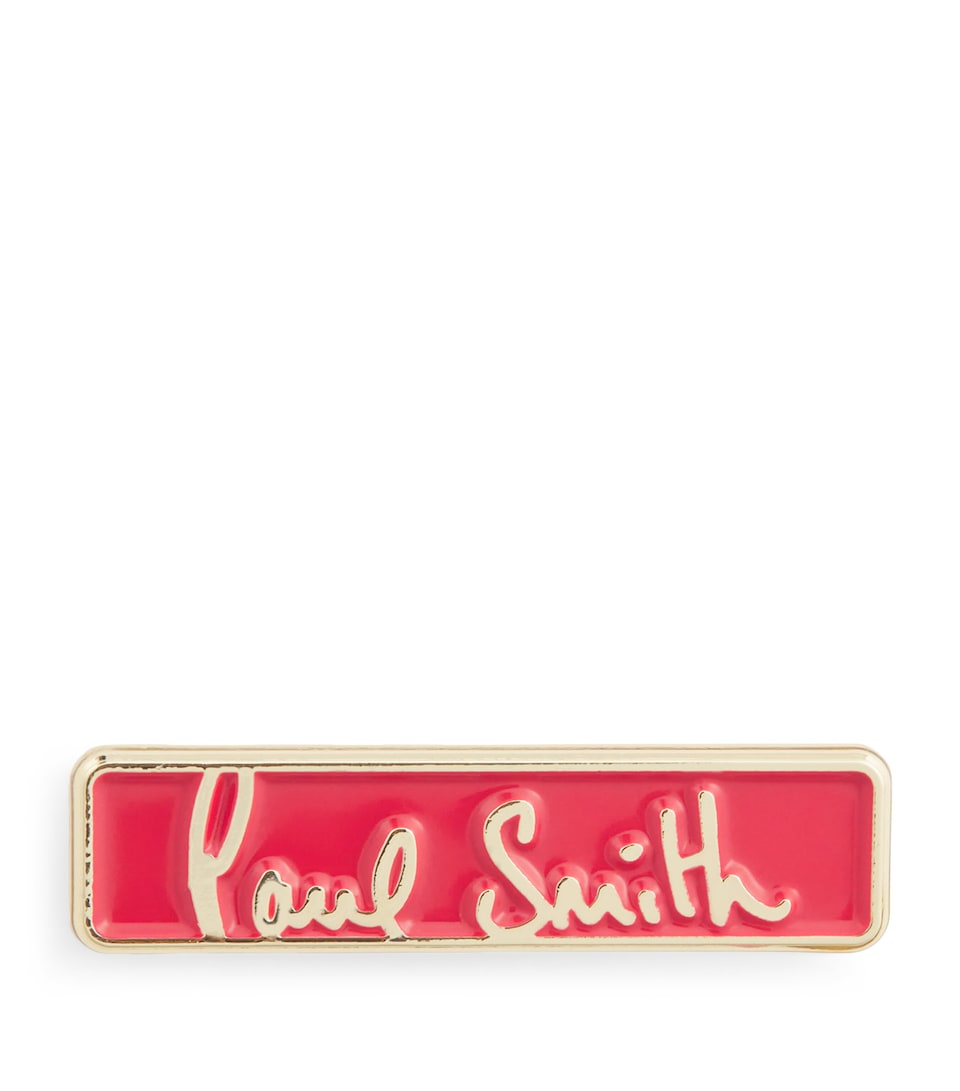 x Paul Smith Logo Brooch