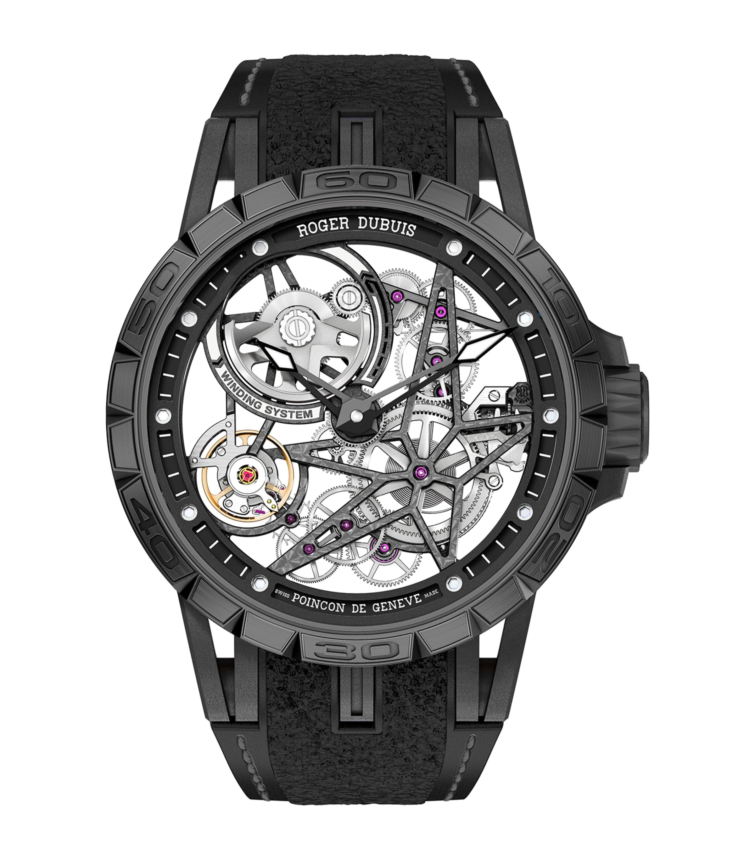 Roger Dubuis x Pirelli Titanium Excalibur Spider Pit Stop Watch 45mm Black