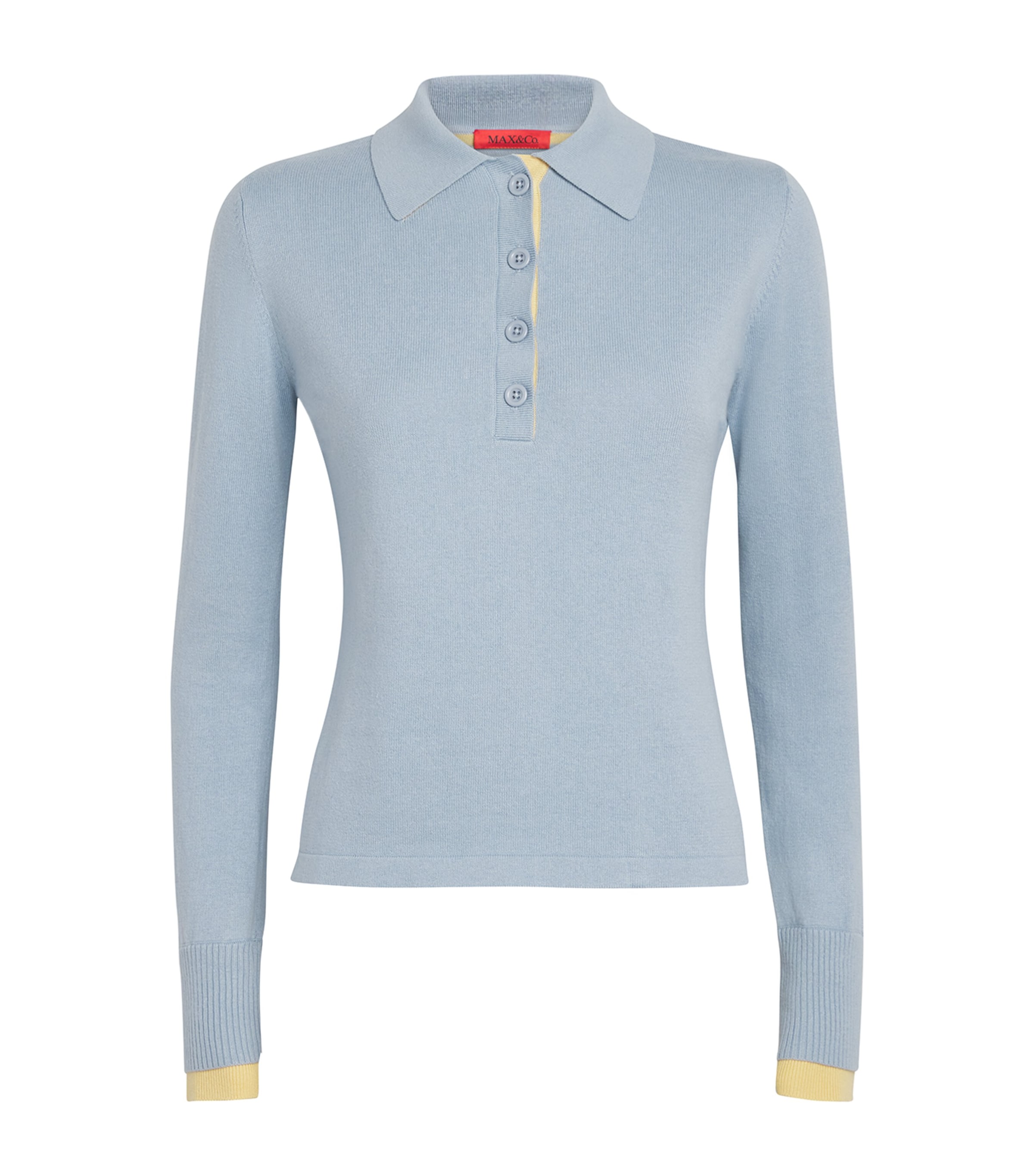 Cotton-Cashmere Polo Sweater