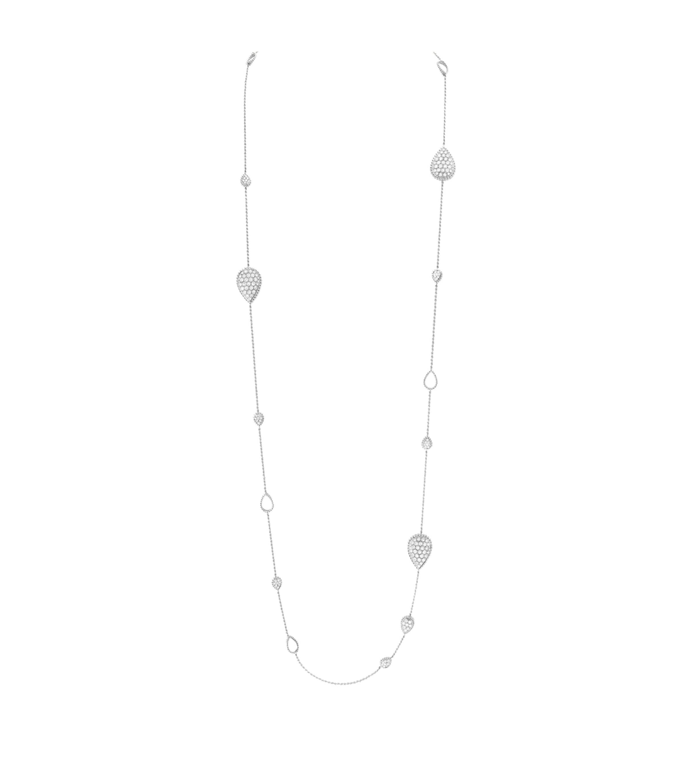 White Gold and Diamond Serpent Bohème Long Necklace