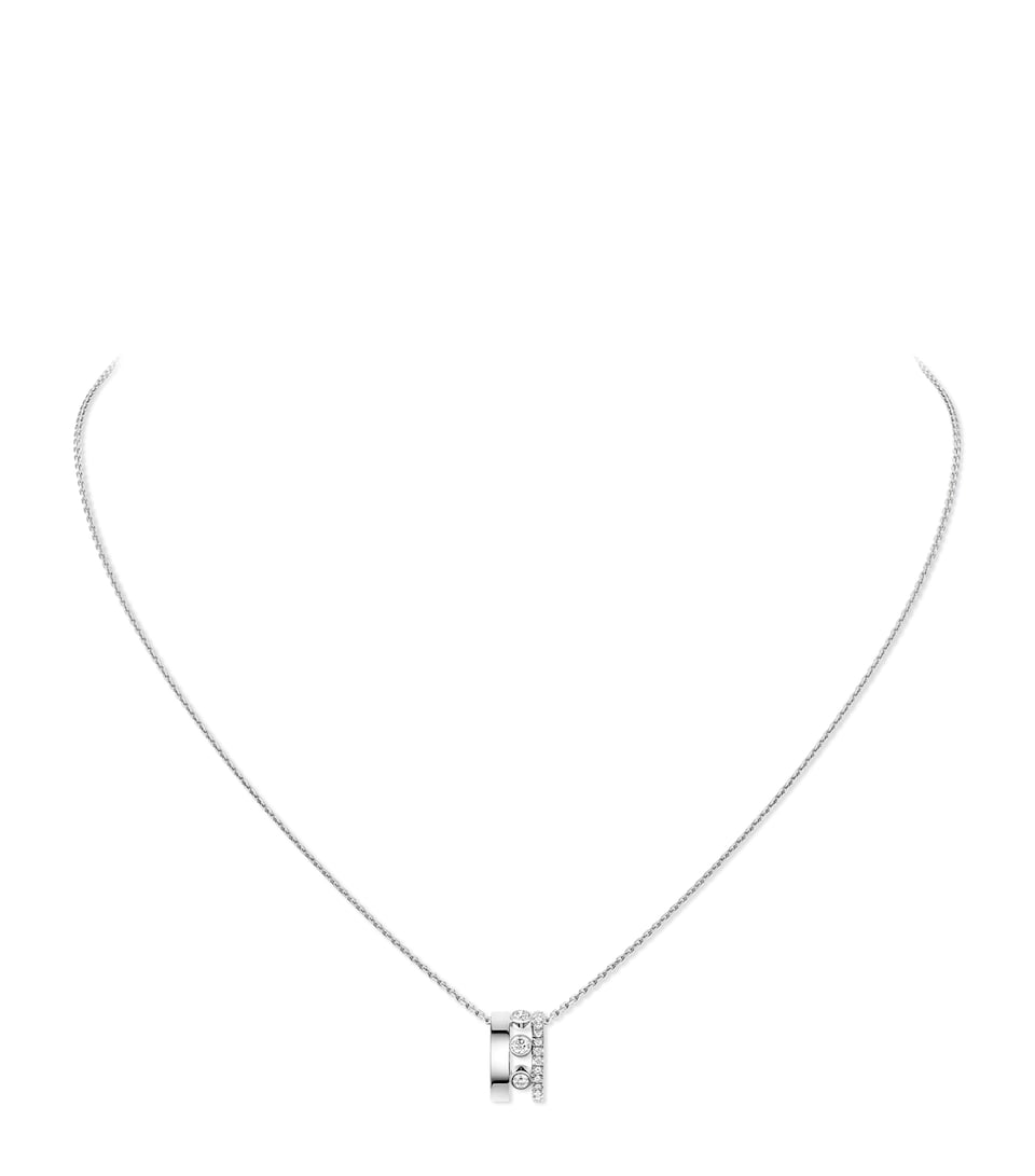 Messika Move Romane White Gold and Diamond Pendant Necklace White Gold
