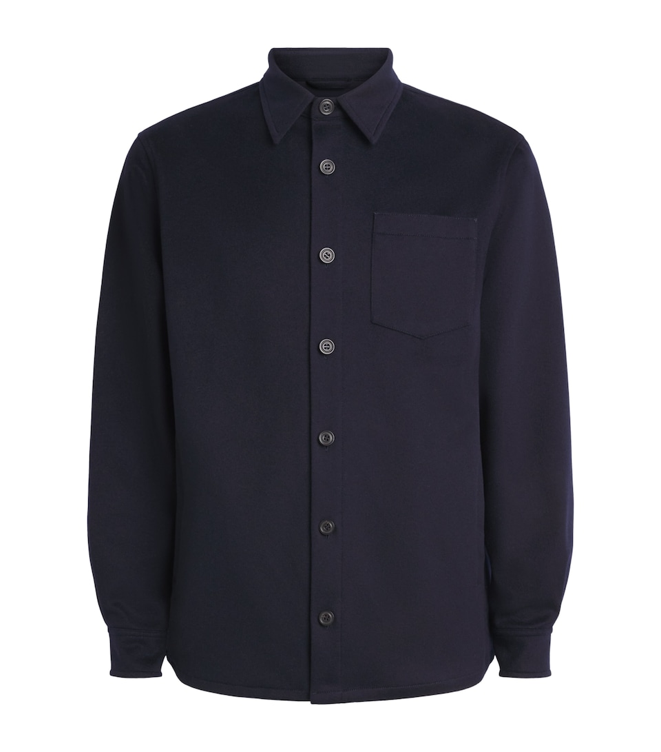 Paul & Shark Mens Cashmere Overshirt Blue