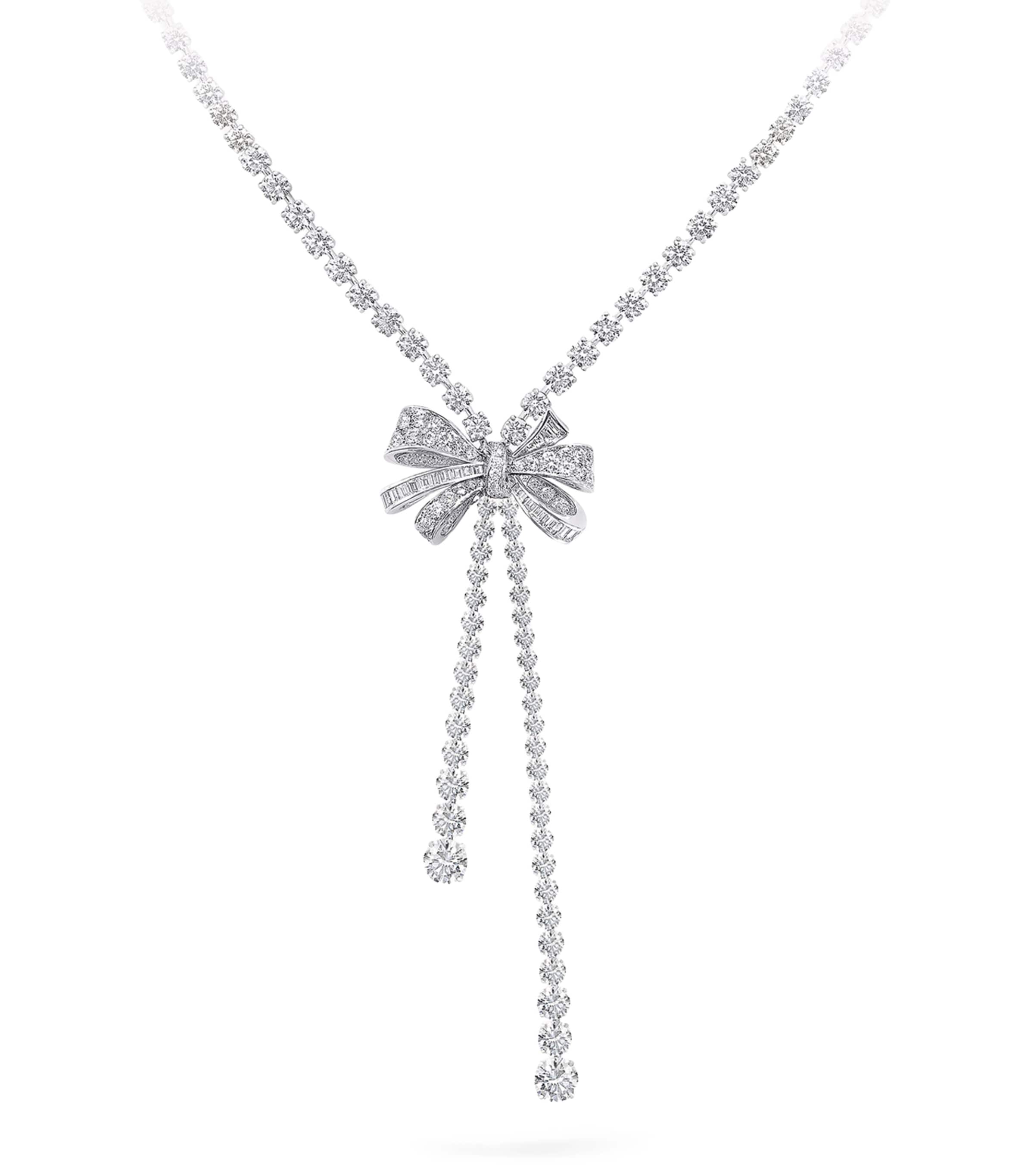 Graff White Gold and Diamond Tilda's Bow Necklace White Gold