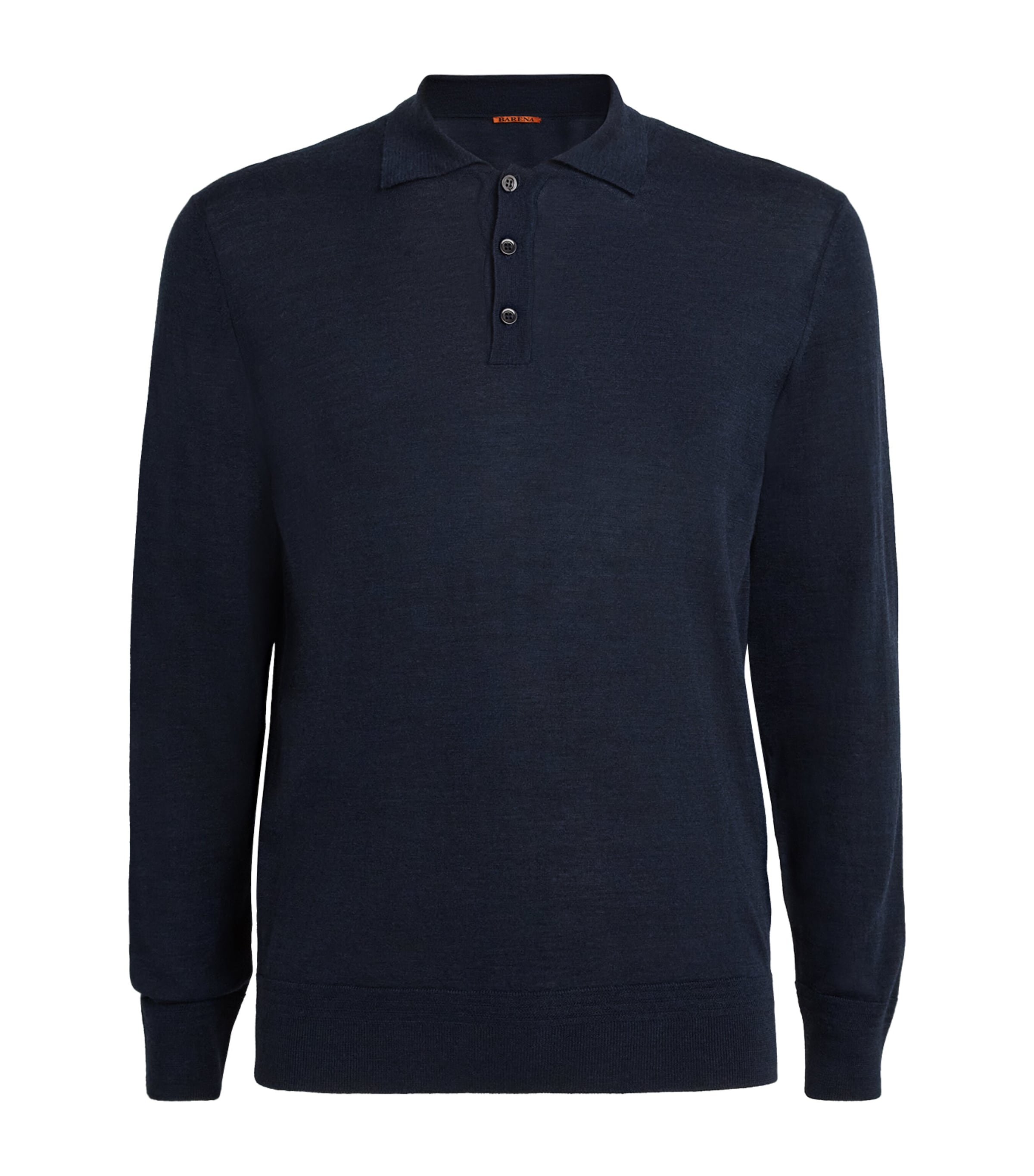 Barena Mens Merino Polo Shirt Navy