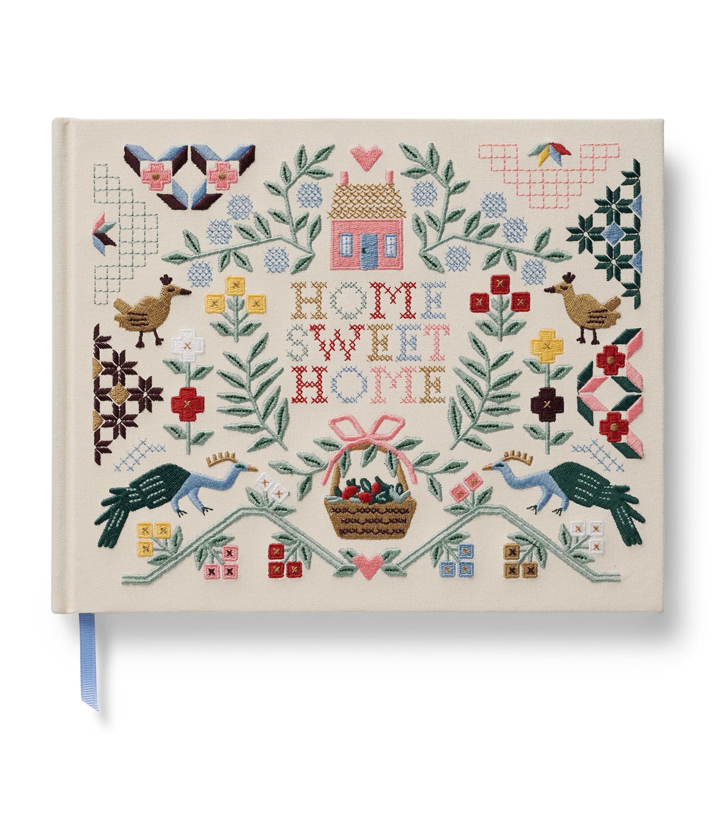 Embroidered Home Sweet Home Guestbook
