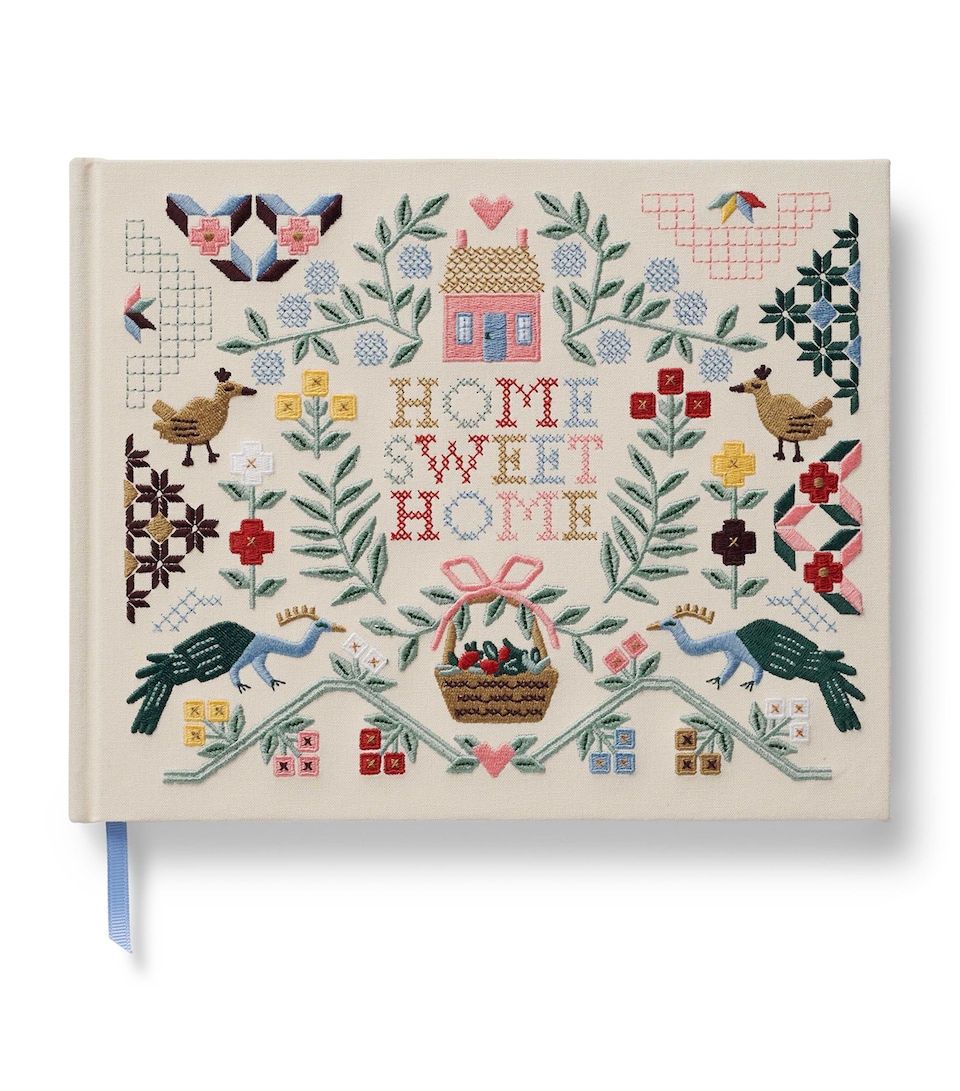 Embroidered Home Sweet Home Guestbook