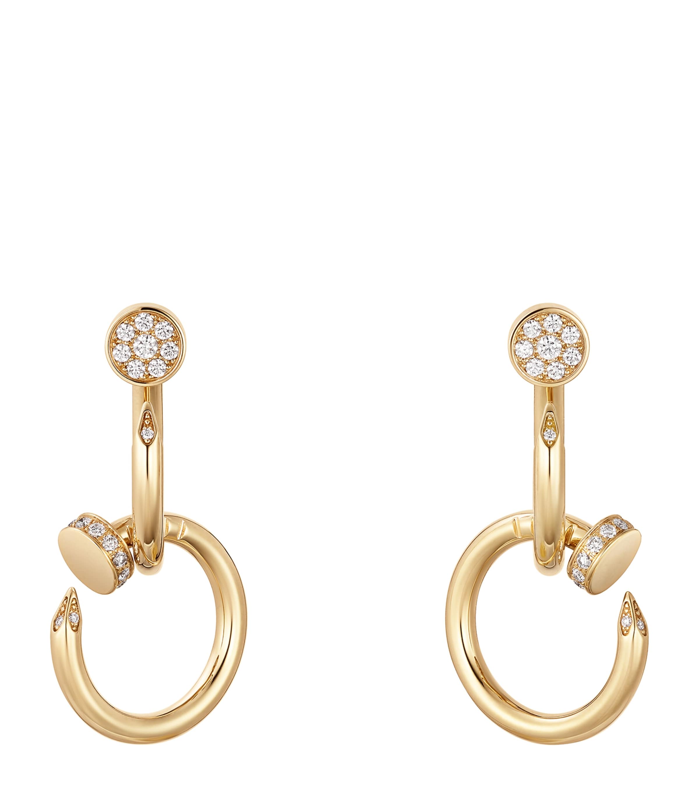 Cartier Yellow Gold and Diamond Juste un Clou Earrings Yellow Gold