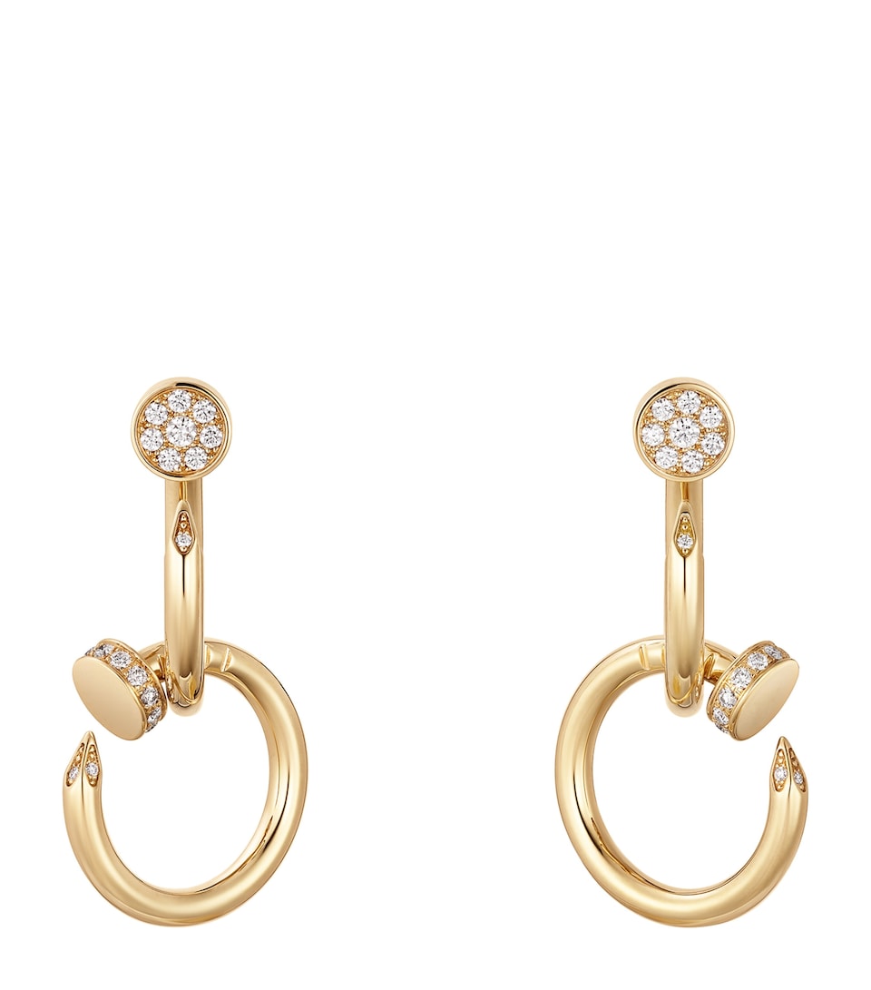 Cartier Yellow Gold and Diamond Juste un Clou Earrings Yellow Gold