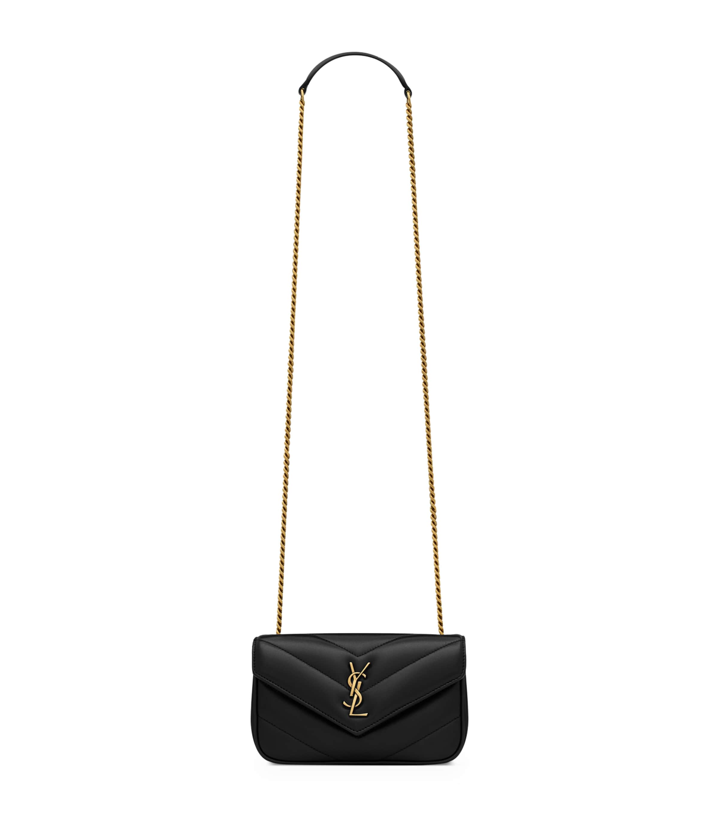 Saint Laurent Mini Leather Loulou Shoulder Bag