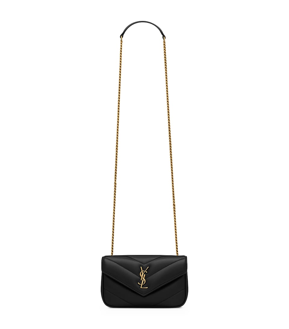 Saint Laurent Mini Leather Loulou Shoulder Bag