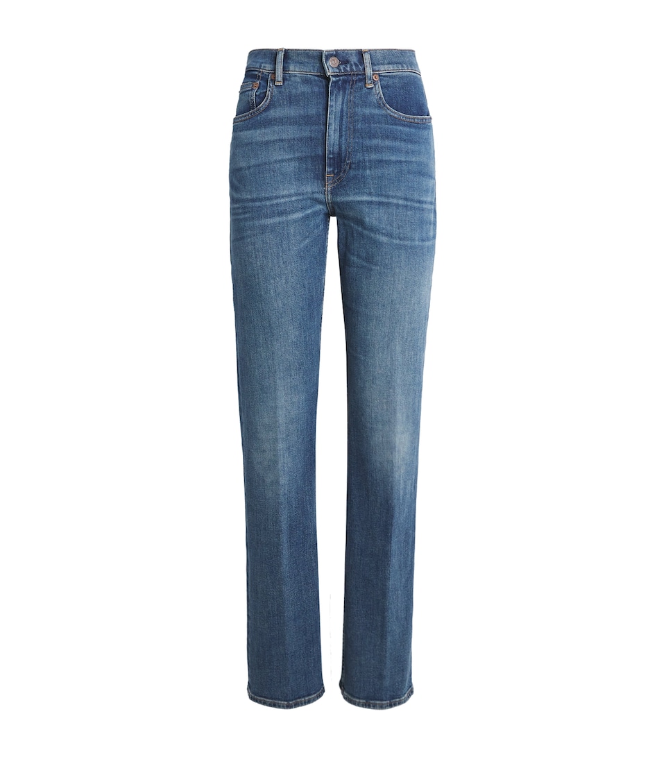 High-Rise Straight Jeans