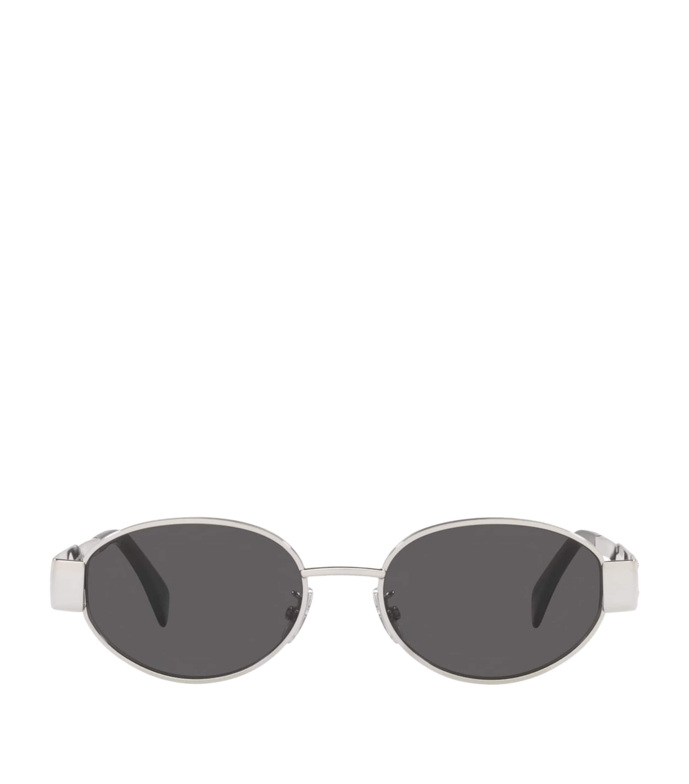 Celine Metal Triomphe Oval Sunglasses