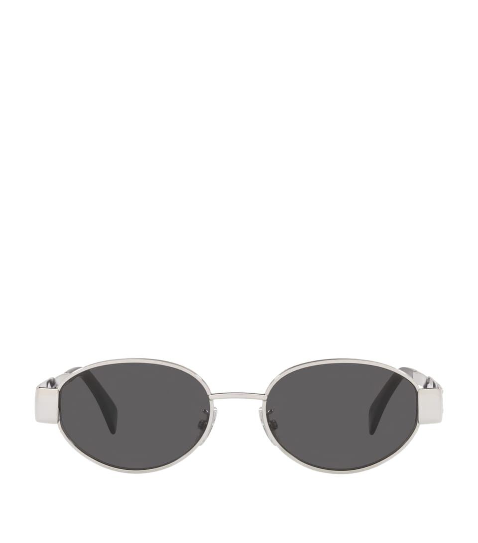 Celine Metal Triomphe Oval Sunglasses