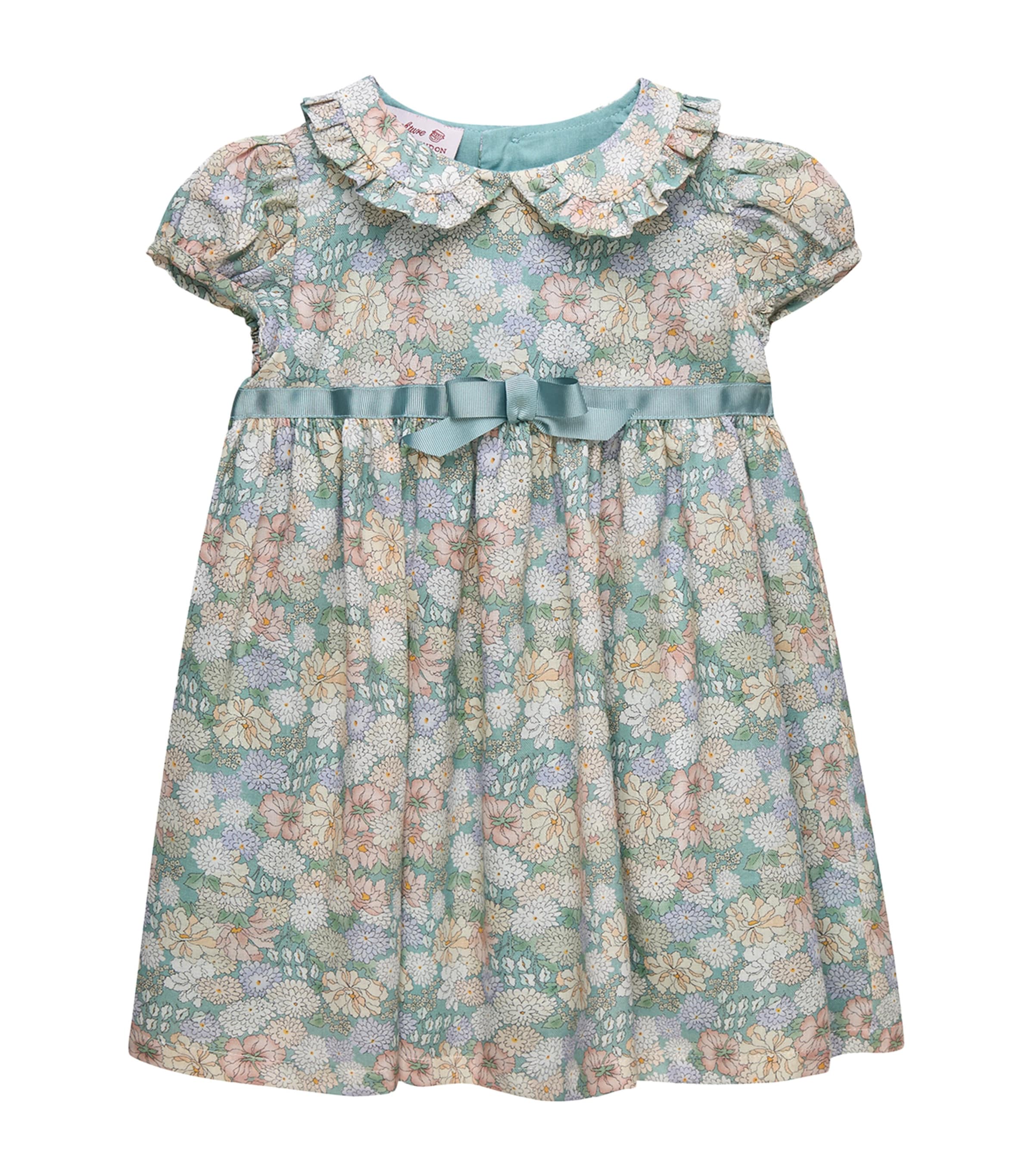 Trotters Cotton Liberty Print Dress(6-24 Months) Green