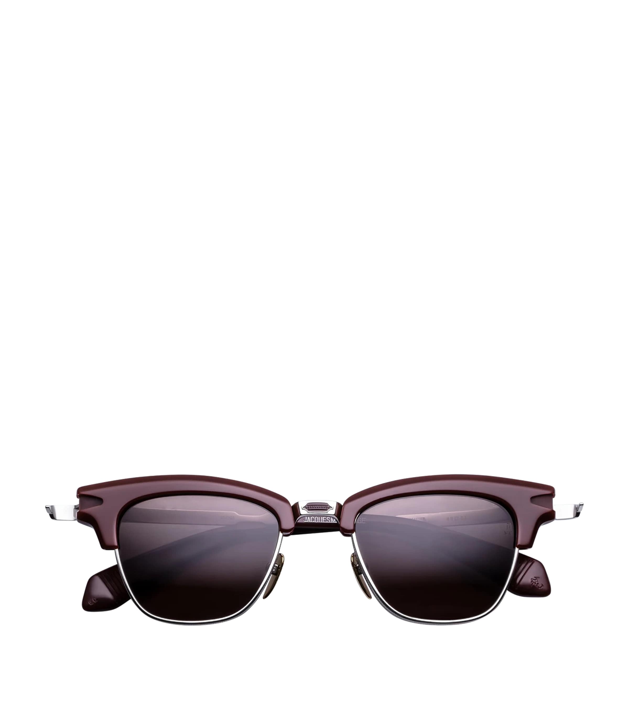 Jacques Marie Mage Sartre Square Sunglasses Bordeaux Empire