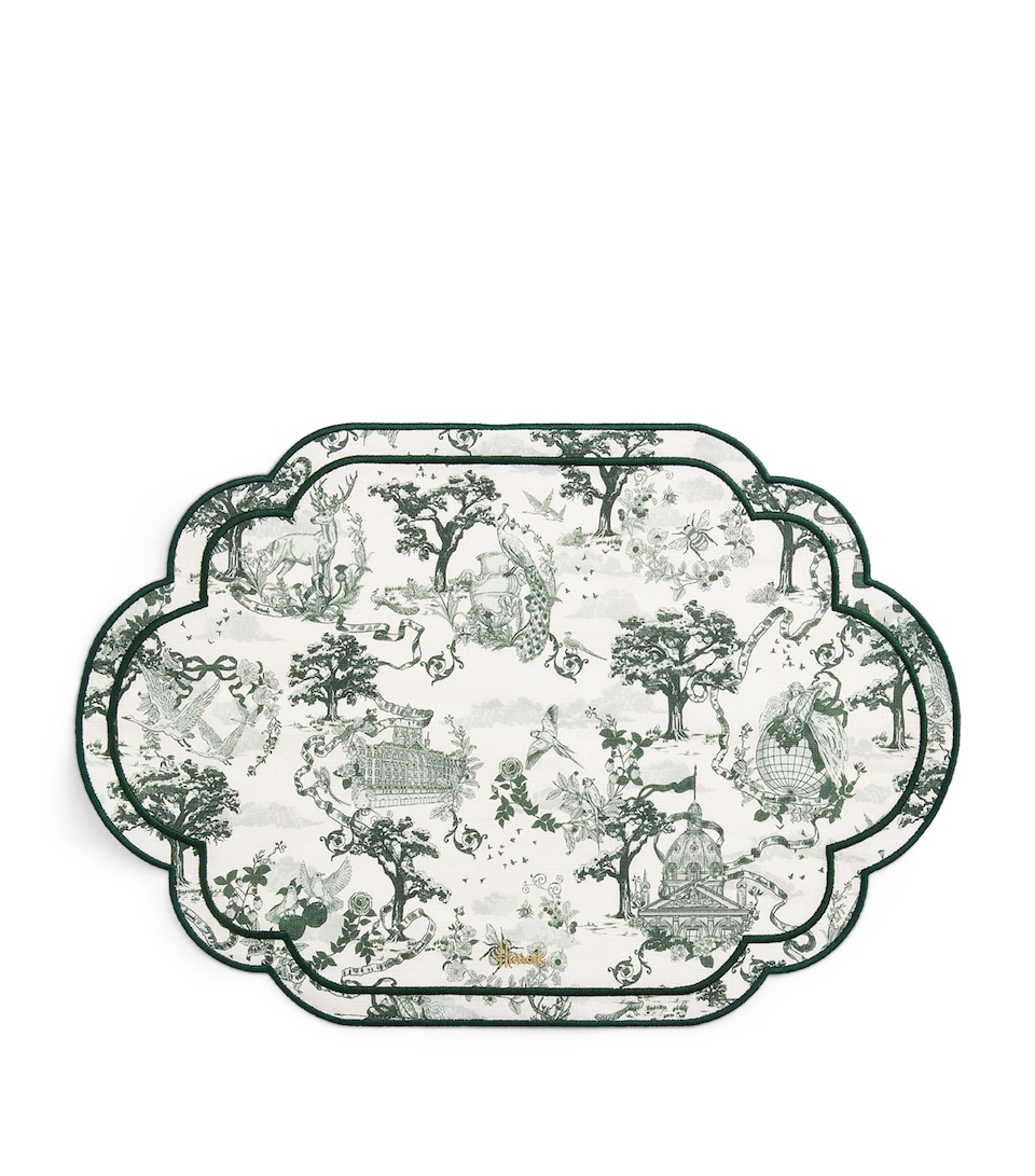 Cotton-Linen Toile Placemats (Set of 4)
