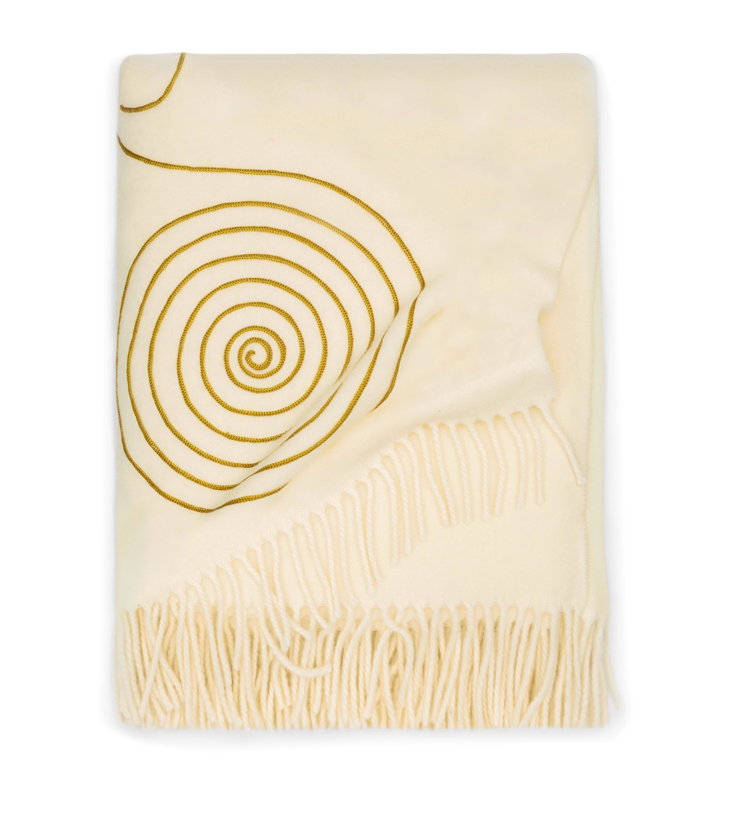 Loretta Caponi Wool Mobile Throw (175cm x 135cm) Cream