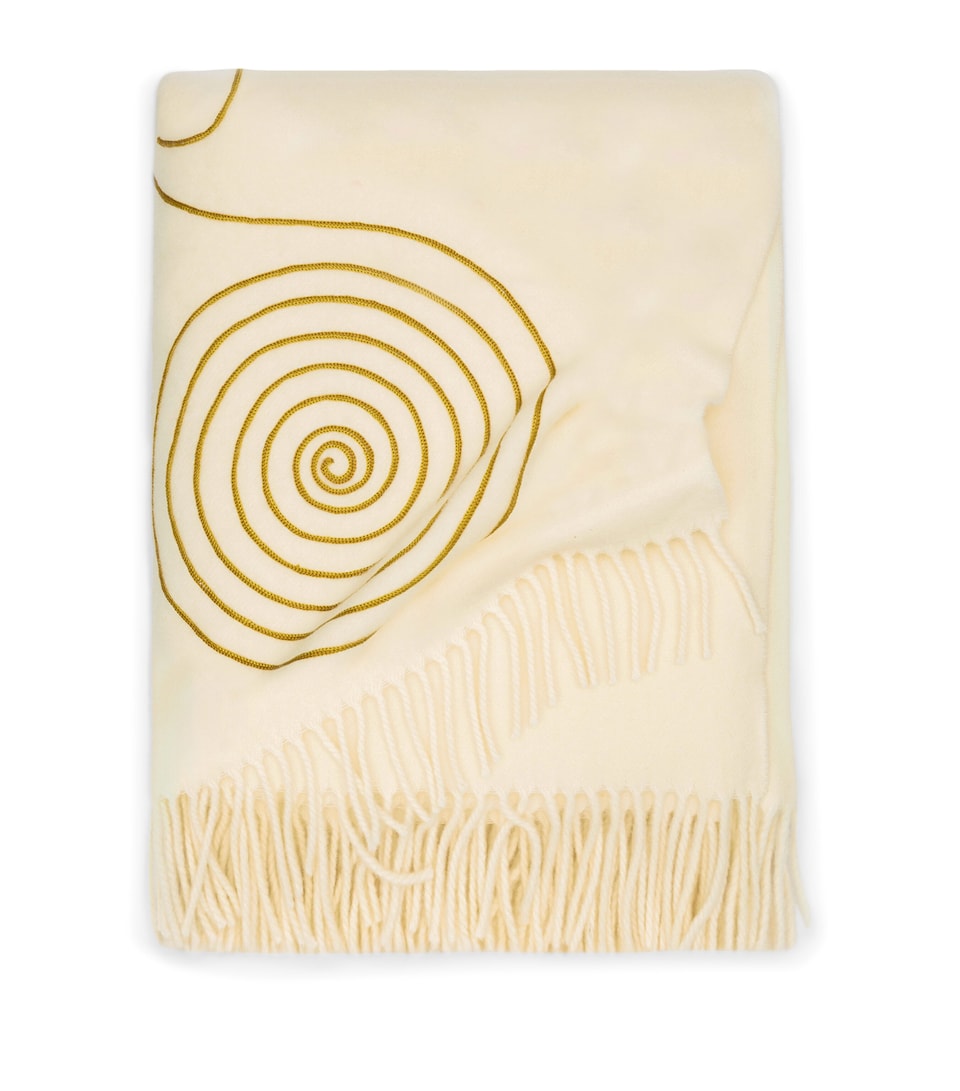 Loretta Caponi Wool Mobile Throw (175cm x 135cm) Cream