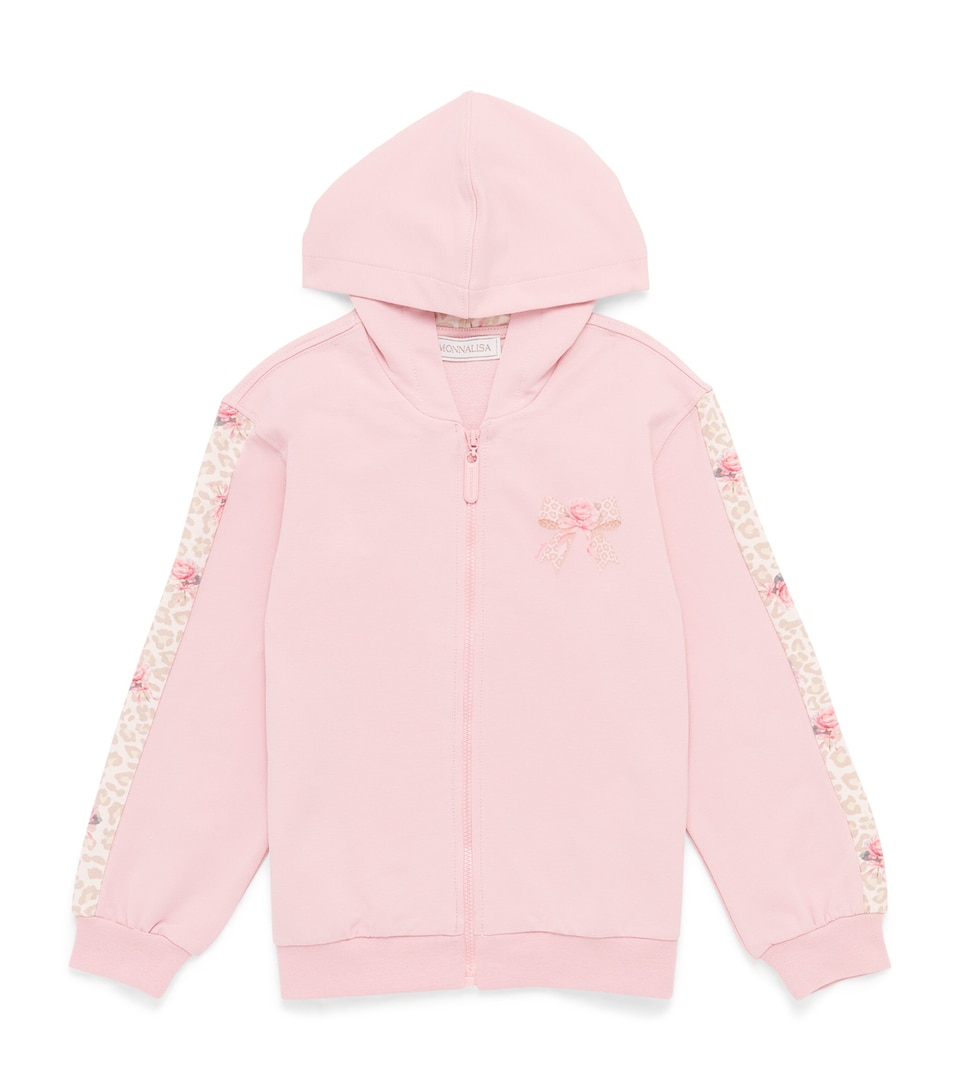 Monnalisa Bow and Rose Hoodie (6 Months-6 Years) Lotus