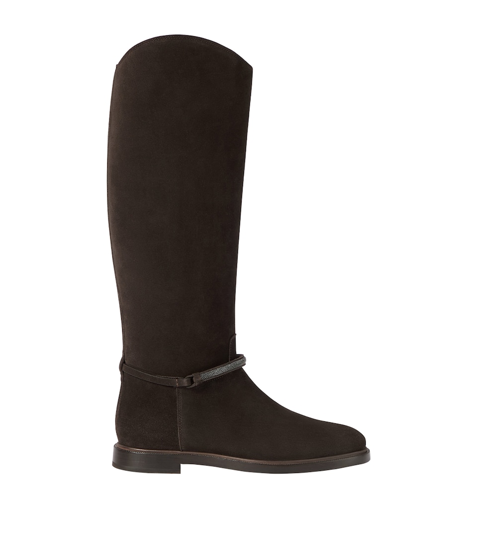 Brunello Cucinelli Suede Riding Boots