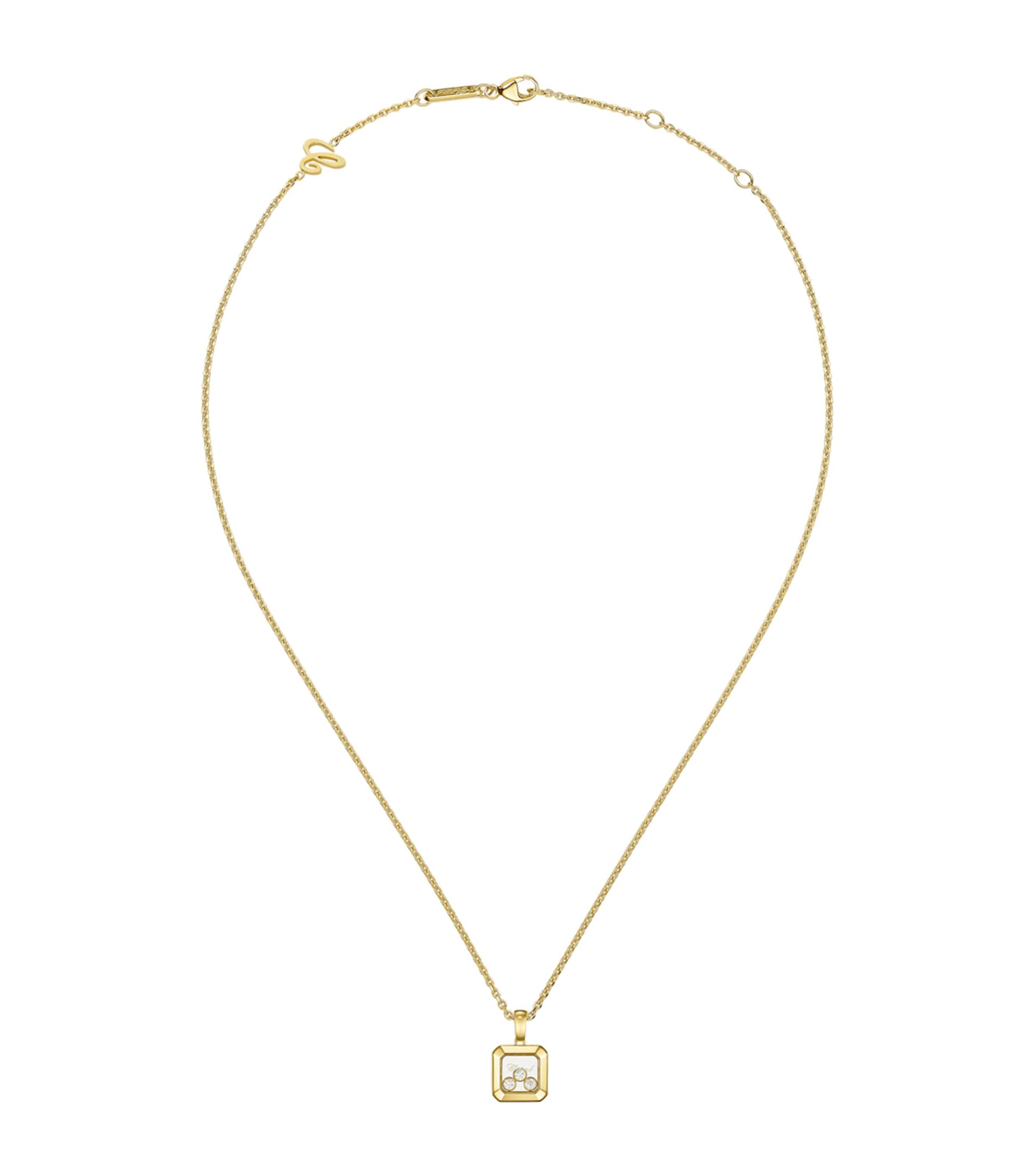 Yellow Gold and Diamond Happy Diamonds Icons Necklace