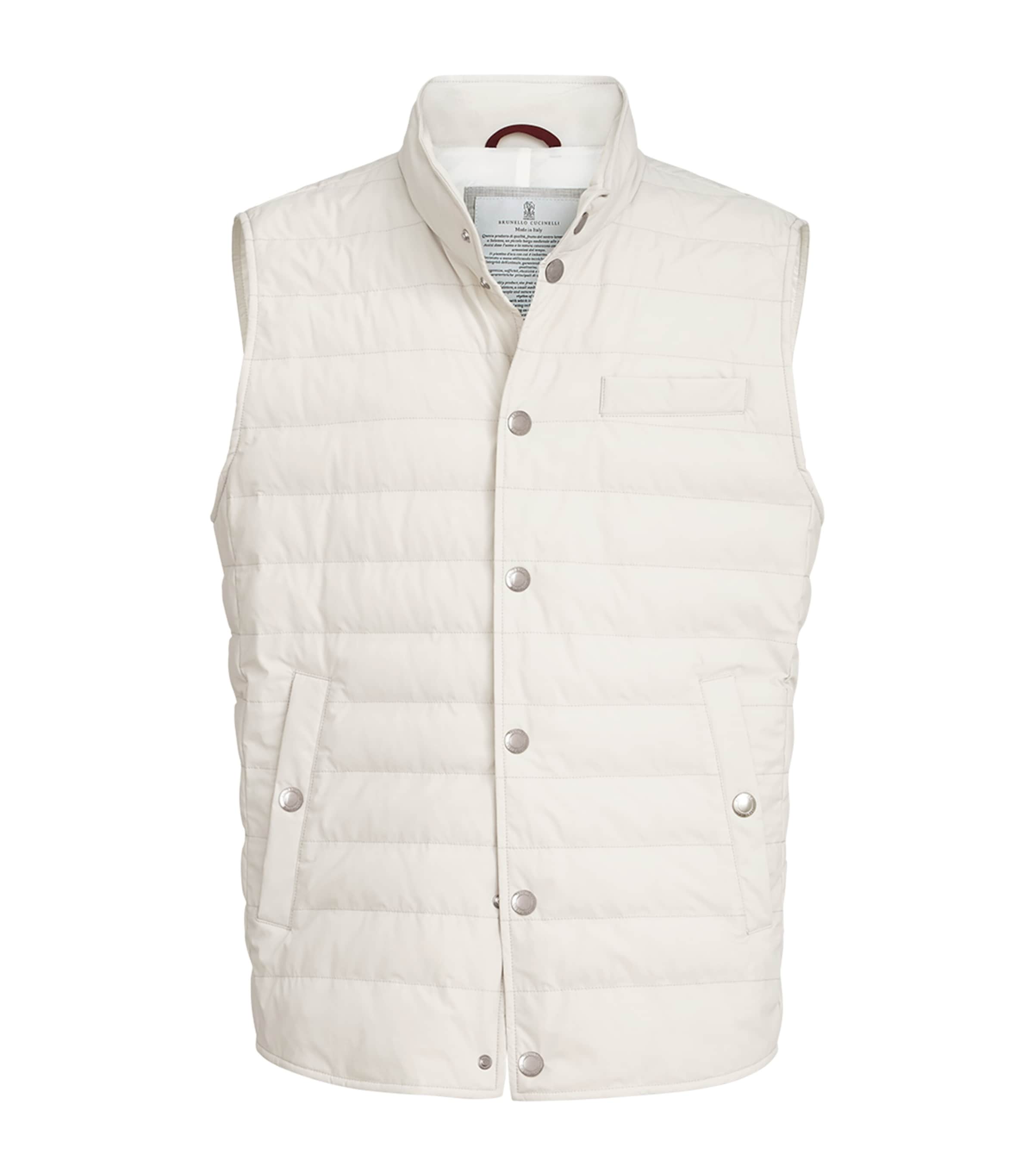 Brunello Cucinelli Mens Bonded Taffeta Down Gilet