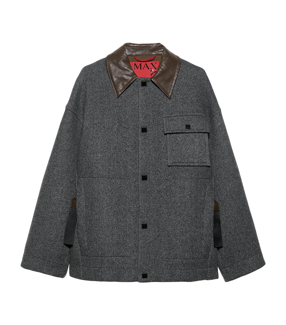 MAX&Co. Womens Virgin Wool-Blend Coat Black