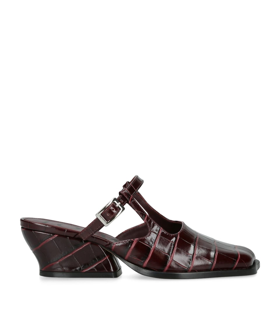 Leather Onda Mary Jane Mules 45