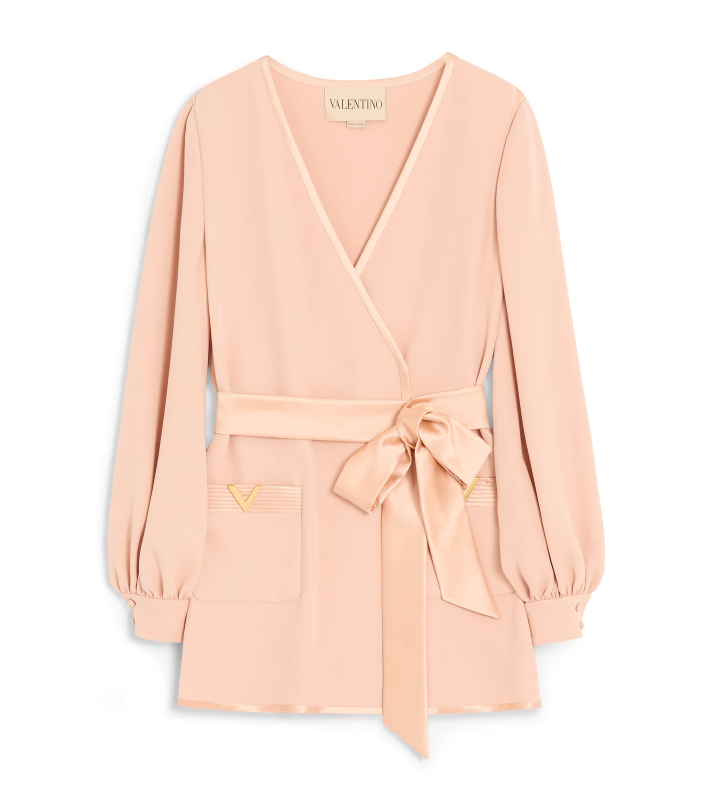 Valentino Womens Silk Tie Shirt