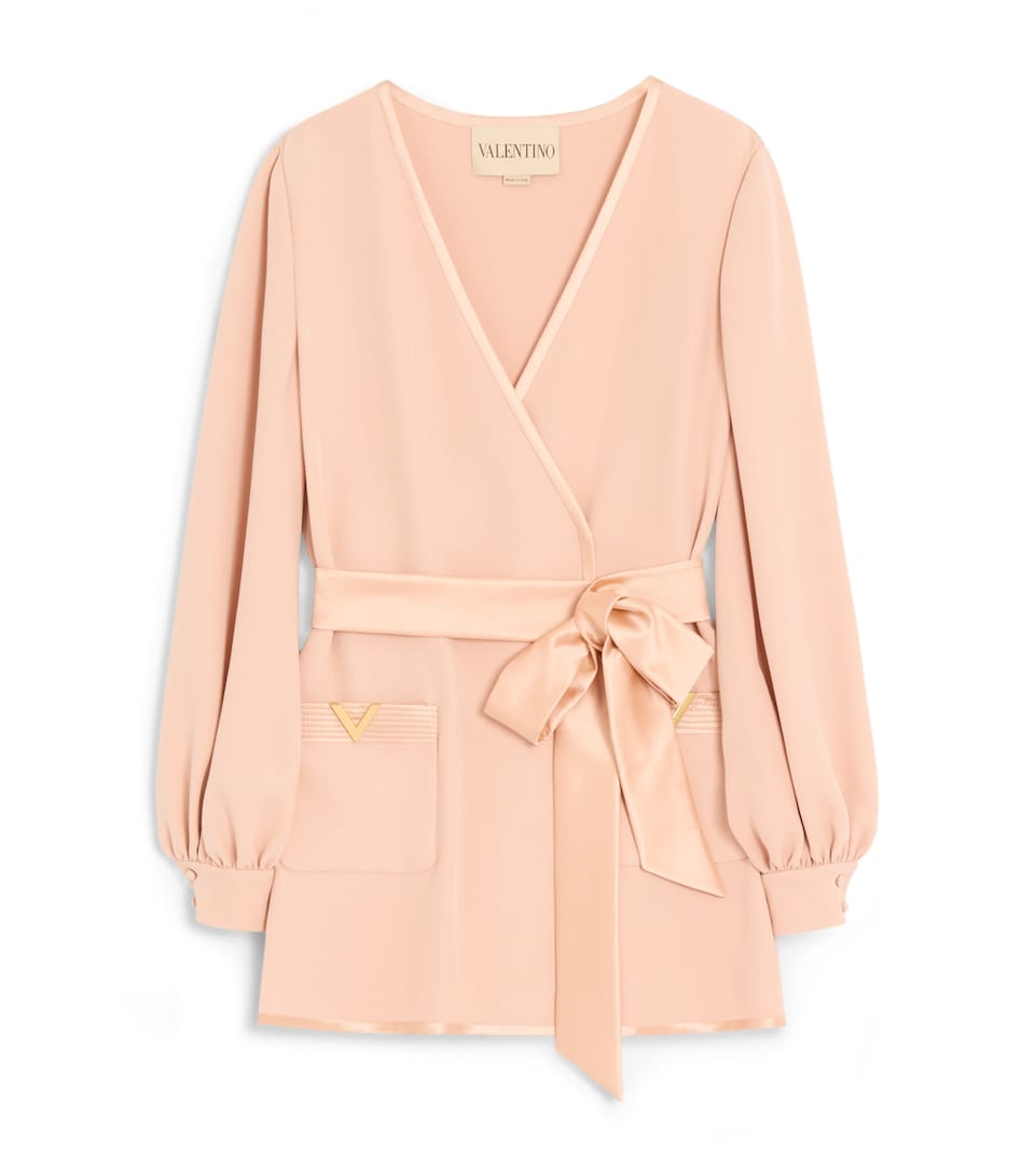 Valentino Womens Silk Tie Shirt