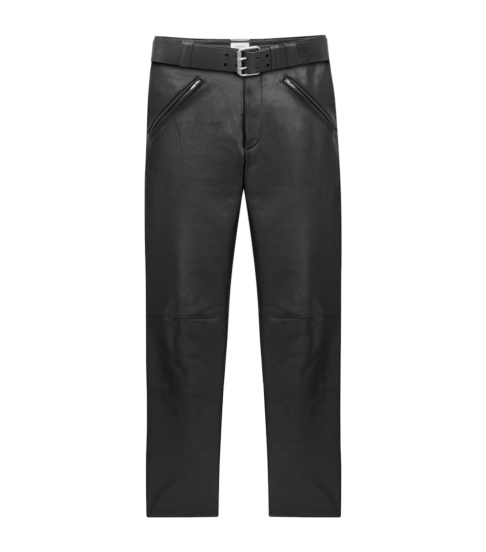 Leather Belted Trousers