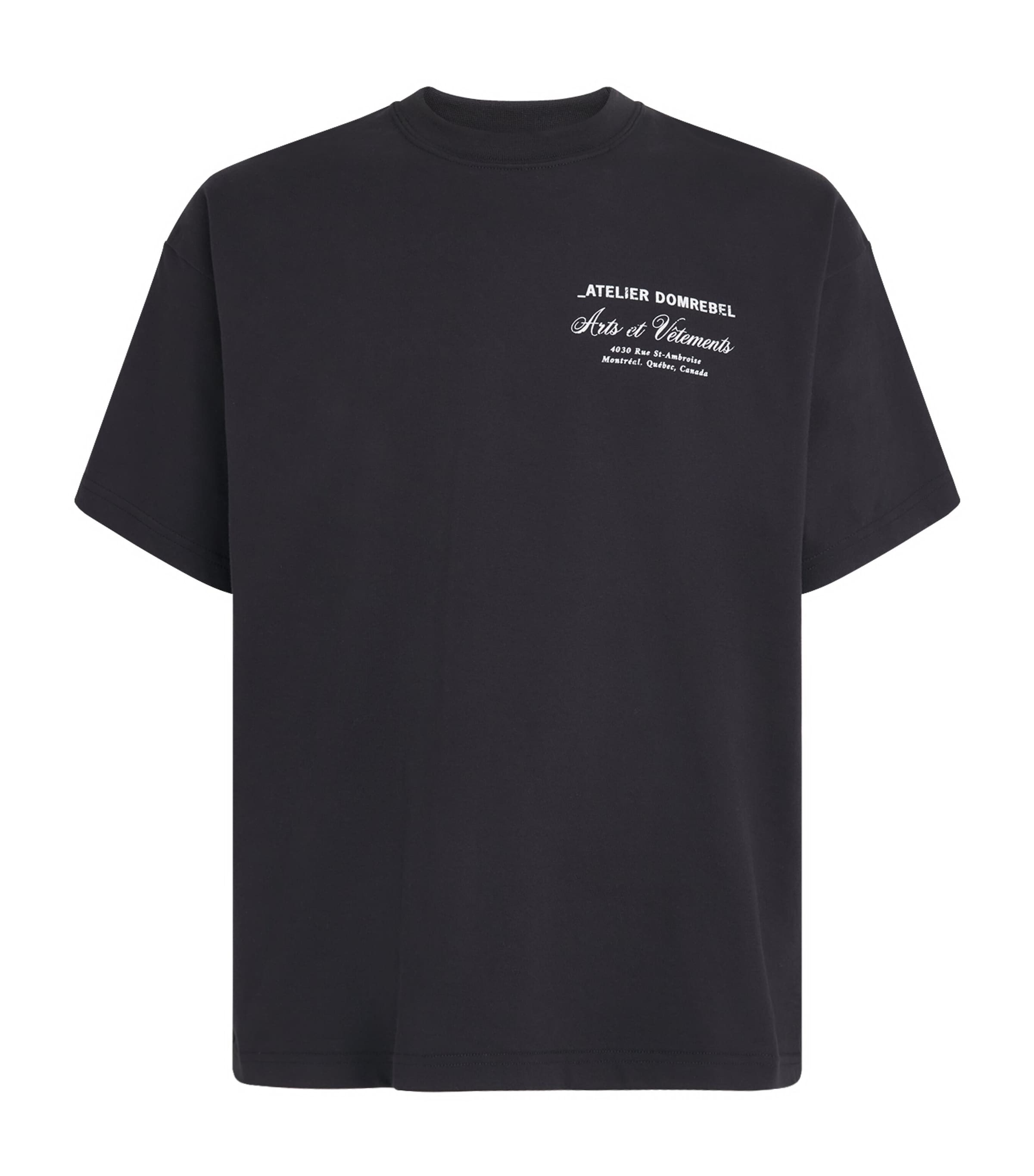 DOMREBEL Mens Cotton Arts Vetements T-Shirt Black