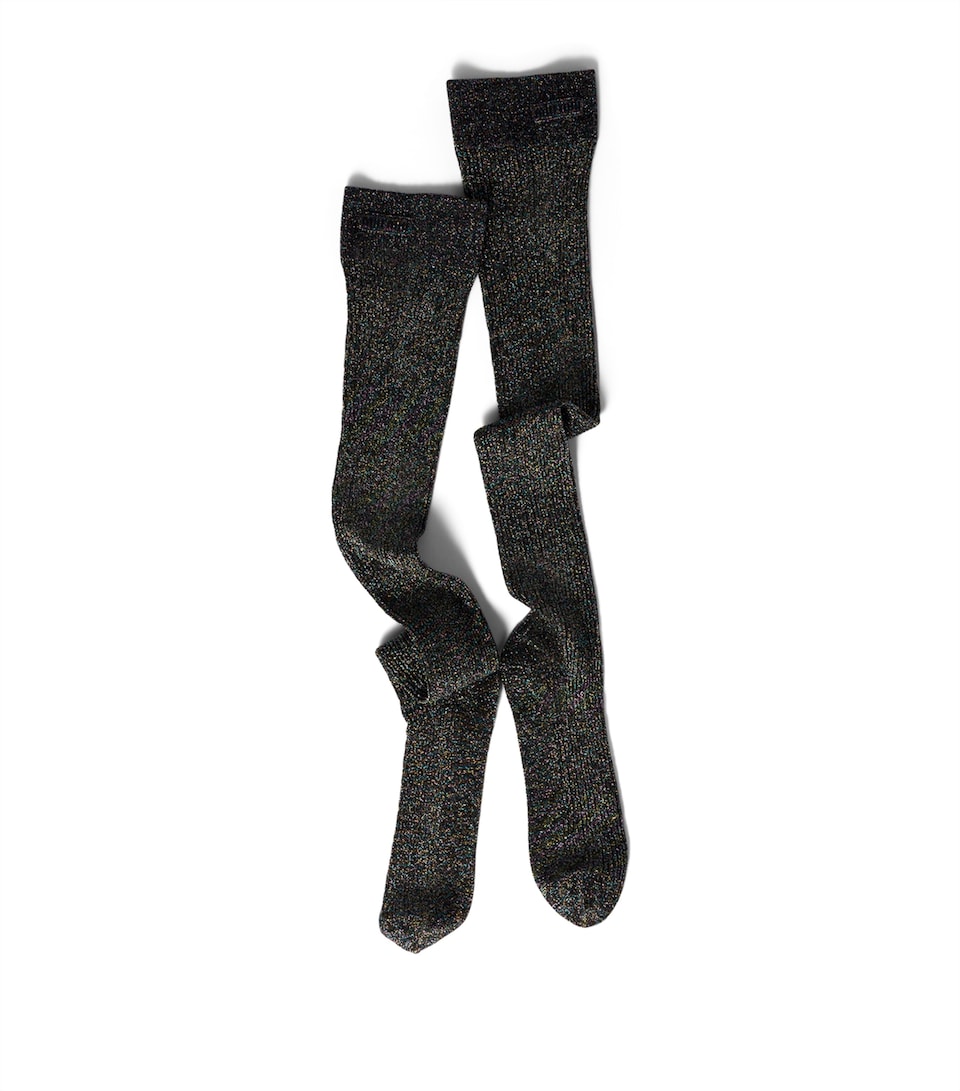 Lamé Knee-High Socks