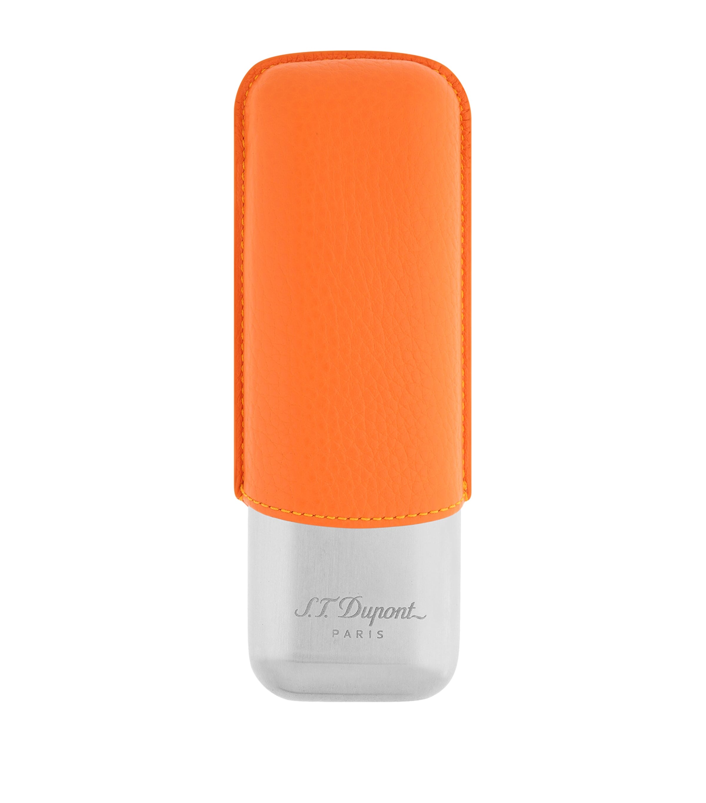 S.T. Dupont Calf Leather 2-Cigar Case Orange