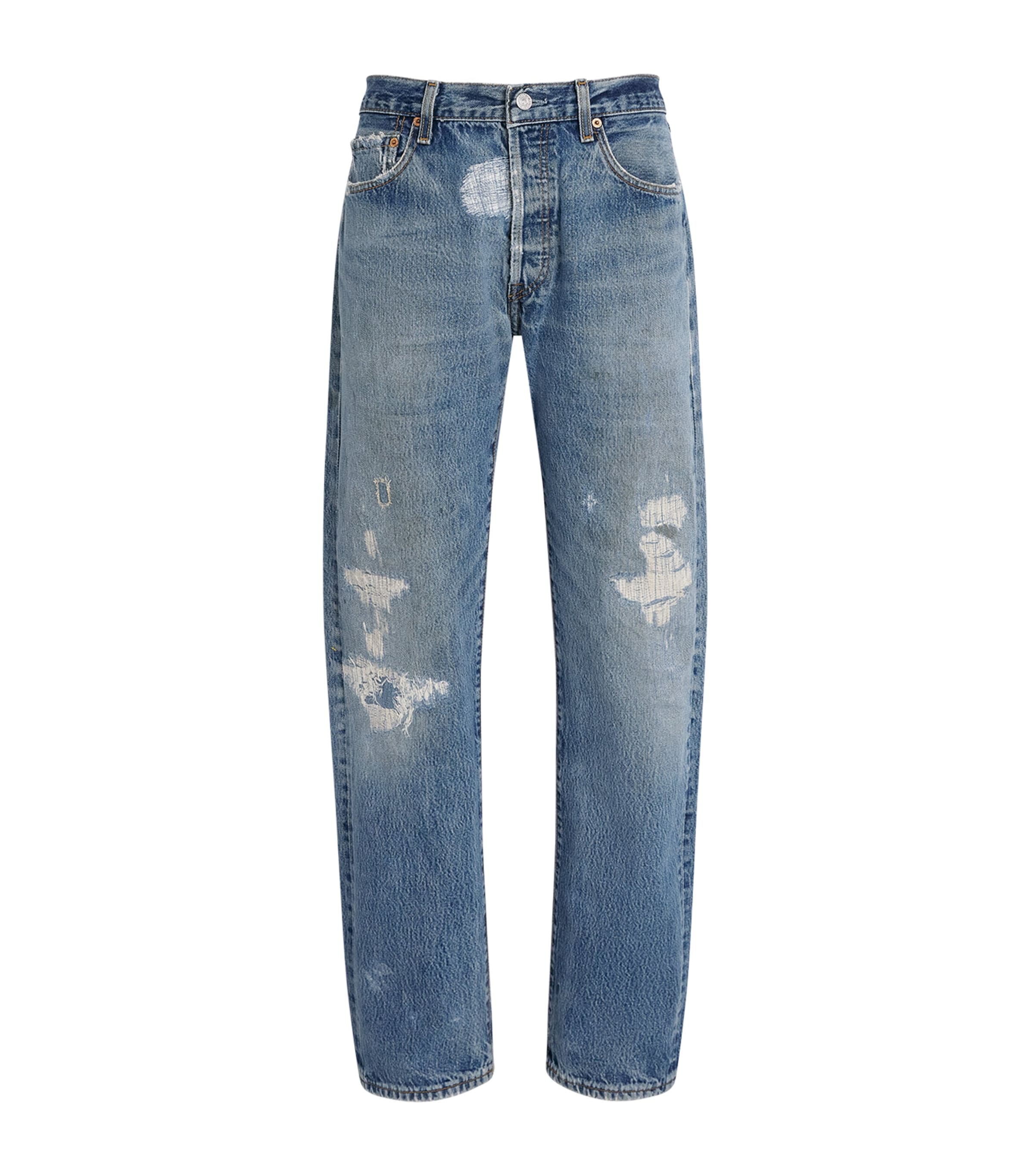Re-Done Womens Mica Low-Rise Straight Jeans Indigo