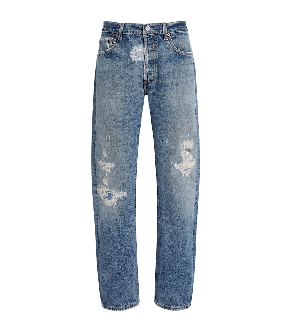Re-Done Womens Mica Low-Rise Straight Jeans Indigo