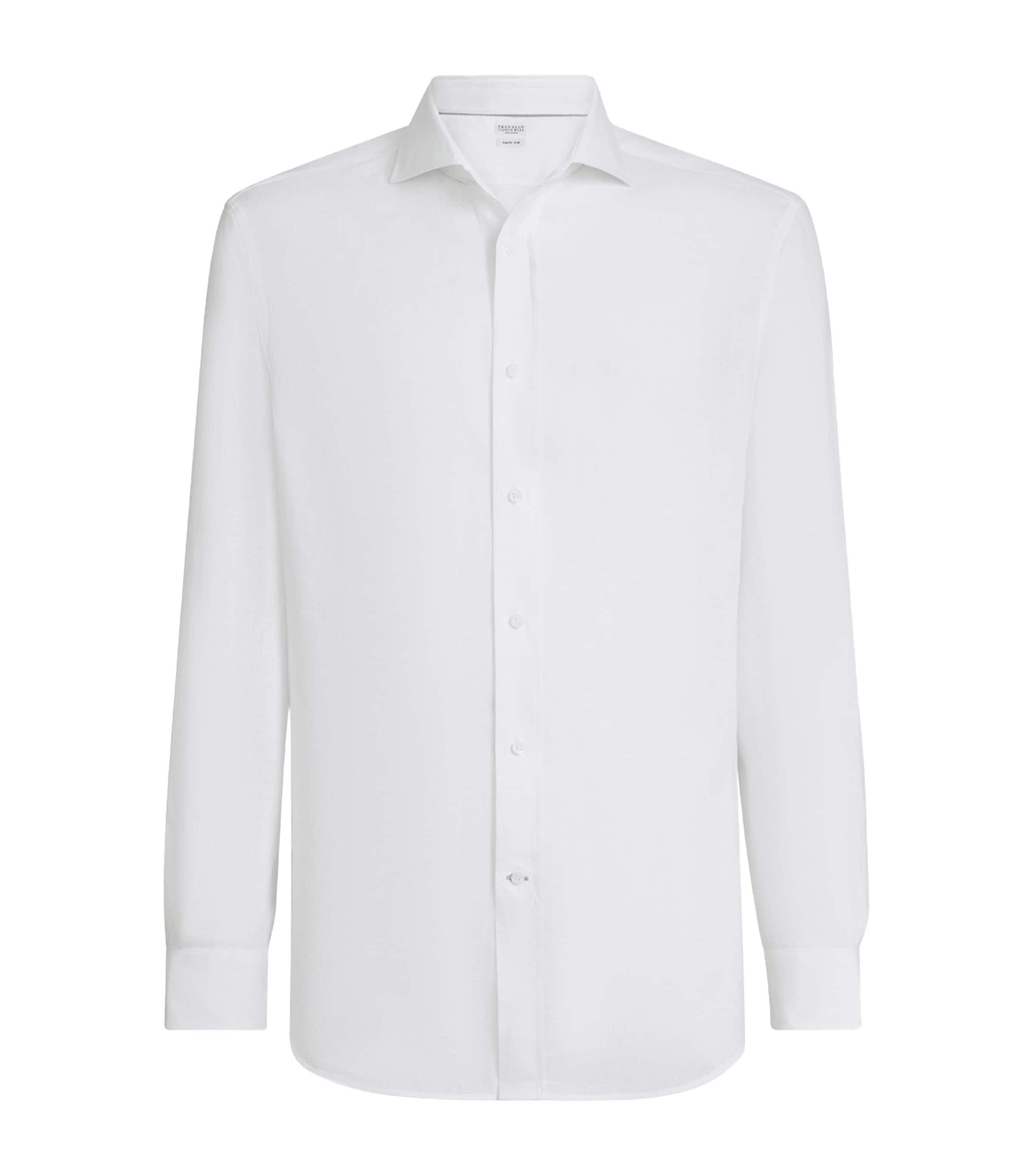 Brunello Cucinelli Mens Linen Long-Sleeve Shirt