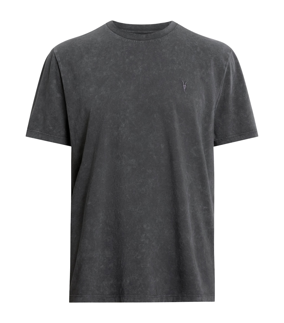 AllSaints Mens Organic Cotton Saka T-Shirt Washed Black