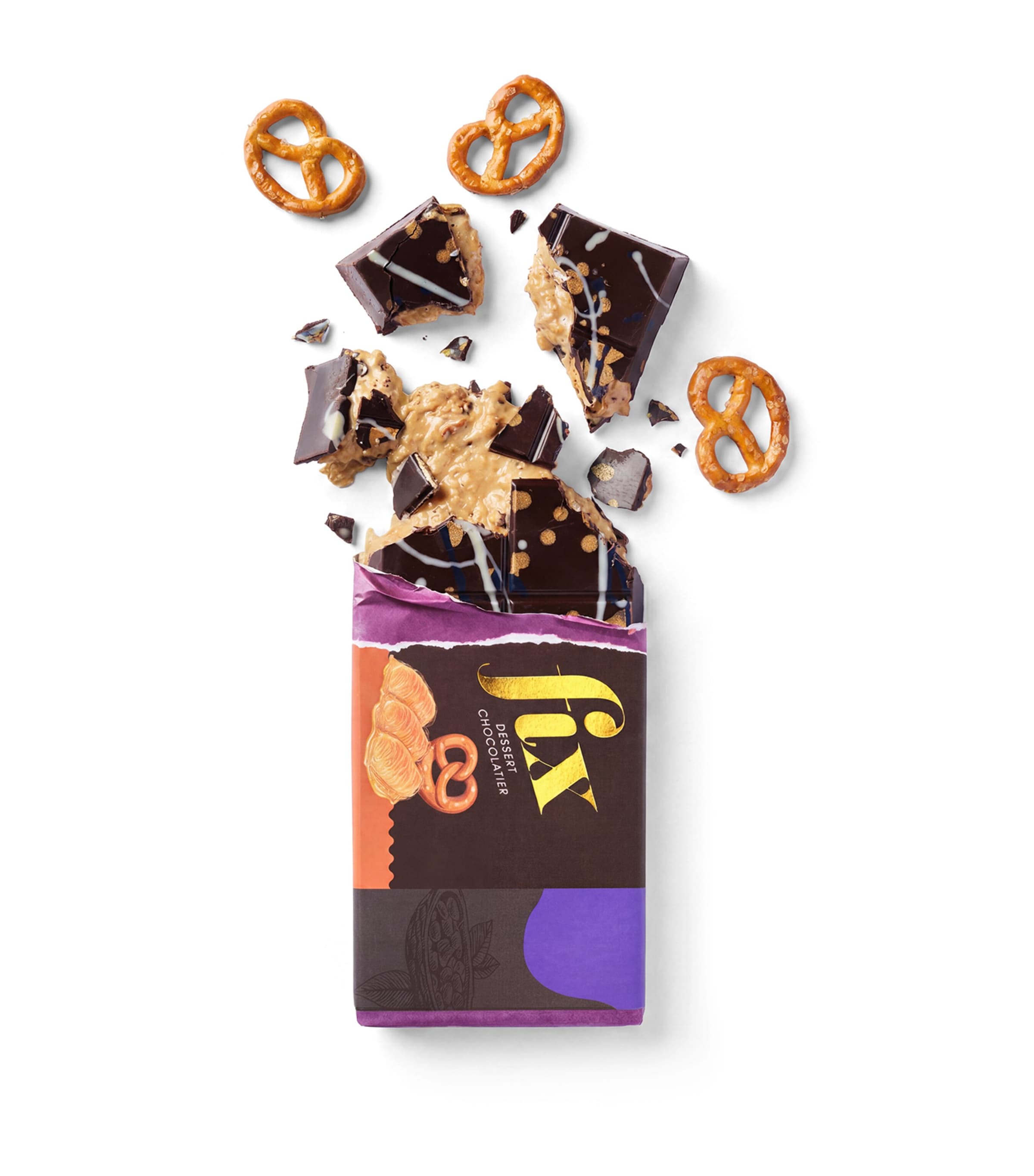 Fix Dessert Chocolatier Pick Up A Pretzel Dark Chocolate Bar (200g)