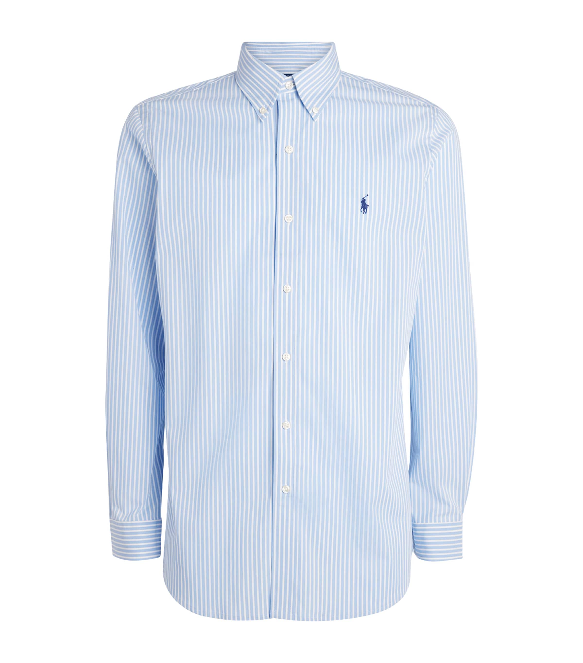Stretch-Cotton Poplin Stripe Shirt