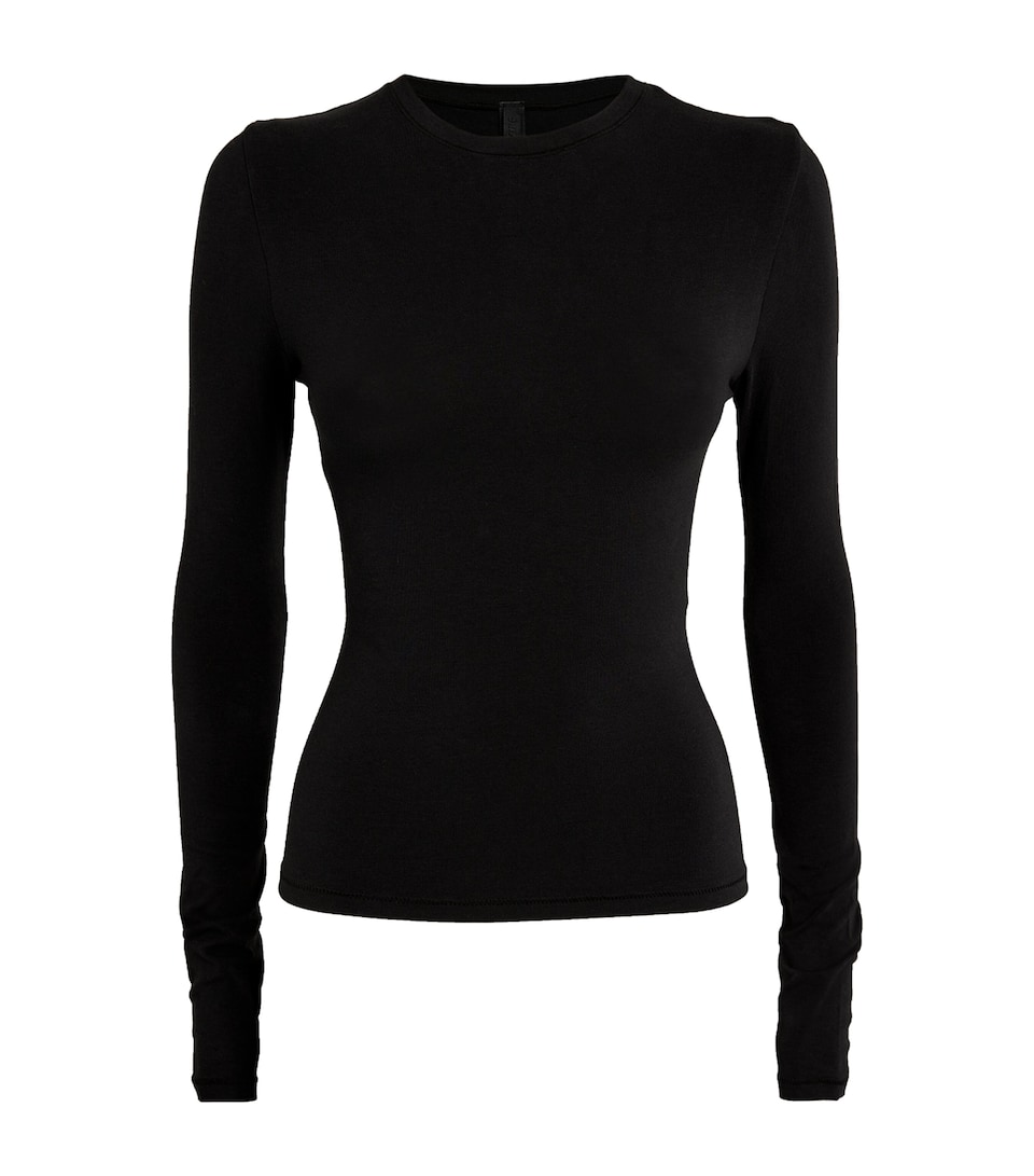 Cotton Jersey Long-Sleeved T-Shirt